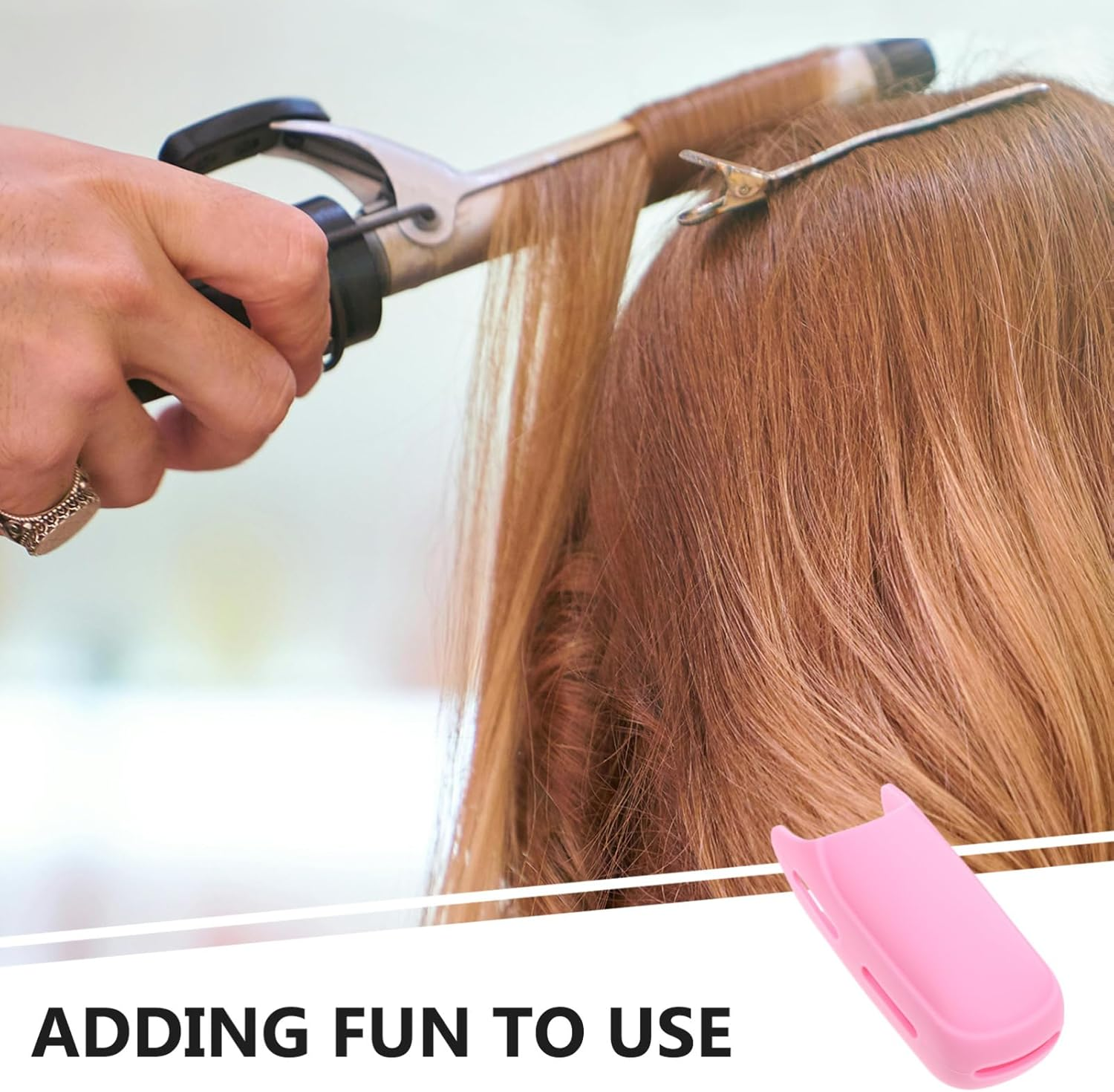 Baluue Silicone Hair Curler Cover and Flat Iron Sleeve Heat-Resistant Protector Hair Straightener Handle Cover for Styling Tools Insulation for Home and Travel image number 5