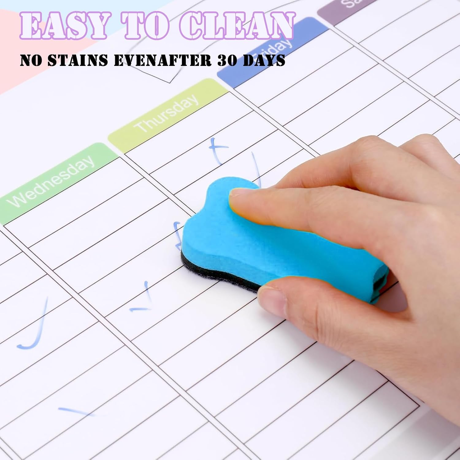 3Pcs Dry Erase Magnetic Calendar for Refrigerator, Monthly & Weekly & Daily Planner Board,With 8 Markers and Eraser for Fridge Wall Door - Shopping, Meal/Menu, to Do List, Family Schedule Plan Board image number 5