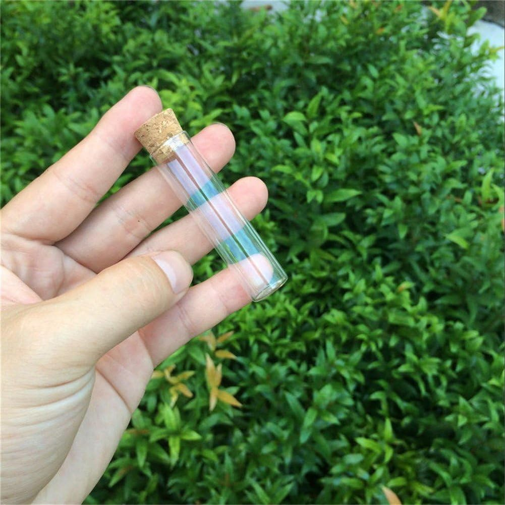 50Pcs 6Ml Mini Clear Glass Bottles with Cork Small Tiny Vials Jars Containers Cute Wishing Bottle Mini Glass Jars Glass Test Tube (16X65X14Mm)&hellip;
