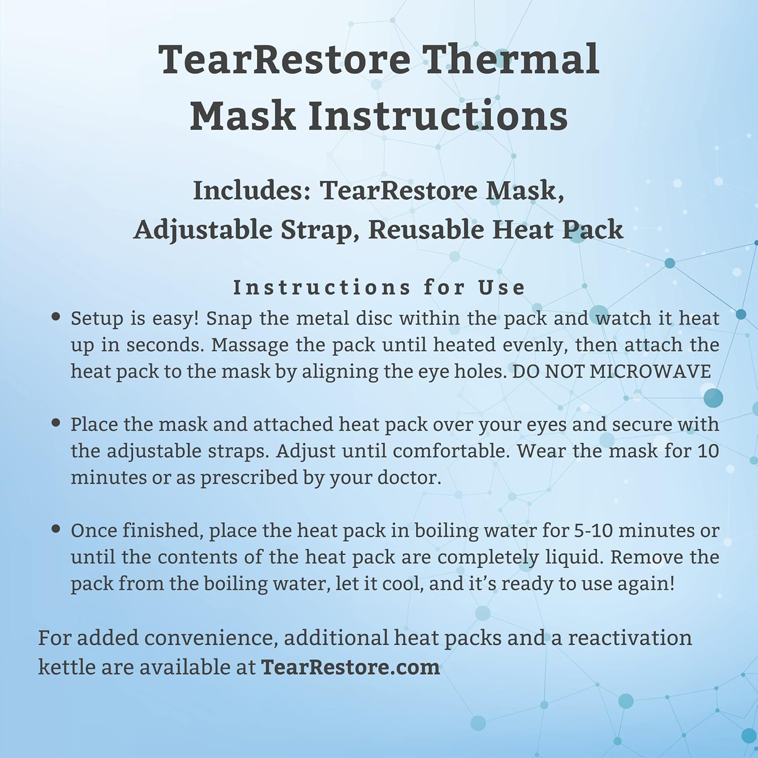 Tearrestore Open-Eye Warm Compress Mask for Dry Eyes - Best Heated Eye Compress Mask for Styes and Eye Irritation - Reusable, Convenient, Effective, & FDA Cleared