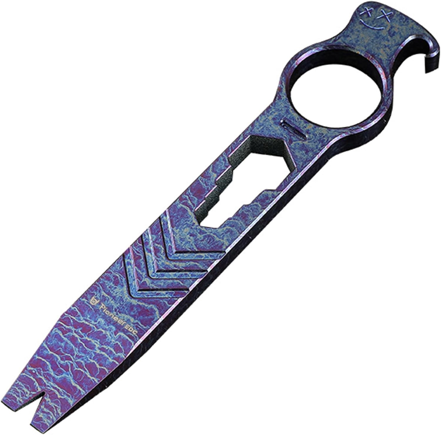 Hamans Titanium EDC Pry Bar Bottle Opener Crowbar Wrench Screwdriver Compact Size EDC Multi Tool