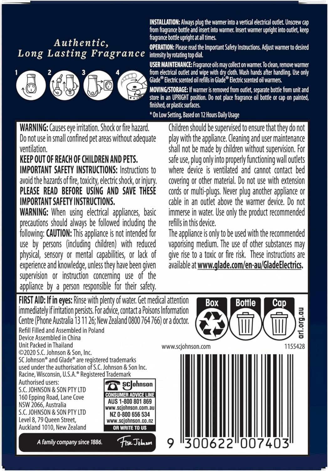 Glade Aromatherapy Electric Scented Oil Warmer with Refill, Infused with Essential Oils, Orange and Neroli Home Fragrance, 20Ml, 1 Count image number 4