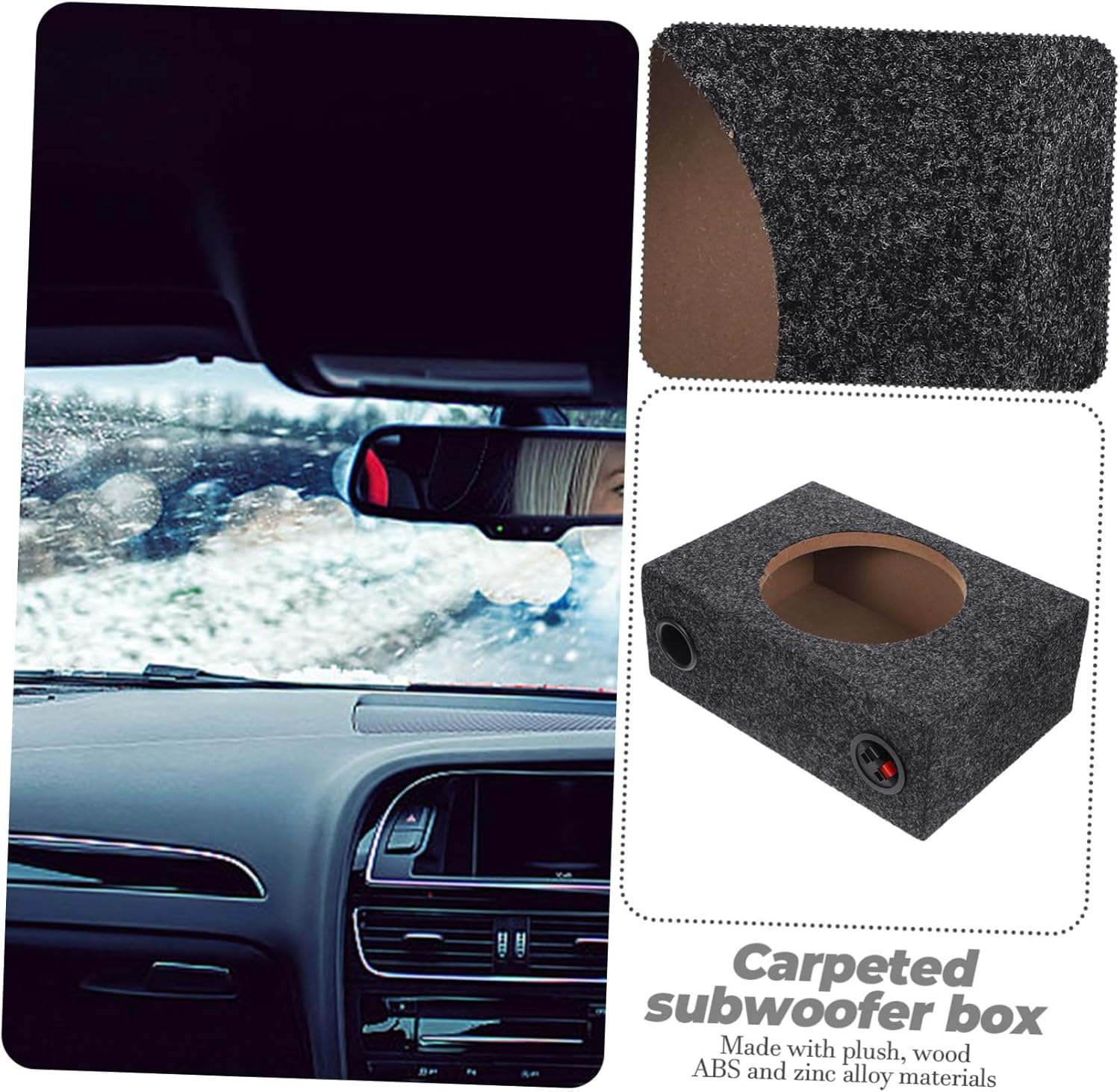 Gatuida Sealed Subwoofer Box for Speakers and Enclosure Car Audio Powerful Bass Lightweight Design for Easy Installation image number 6