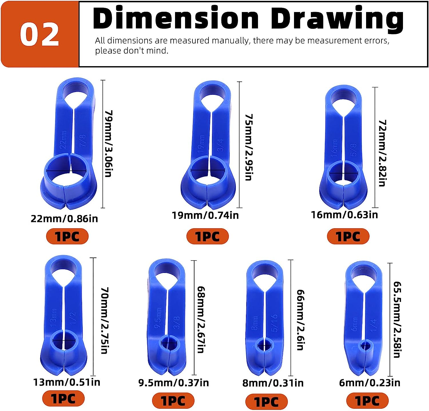 Tanstic 7Pcs AC Fuel Line Disconnect Tool Set, Includes 1/4 5/16 3/8 1/2 5/8 3/4 7/8 Inch Transmission Oil Cooler Tube Removal Tool, Fuel Line Removal Tool Compatible with Ford, Mazda, GM image number 2