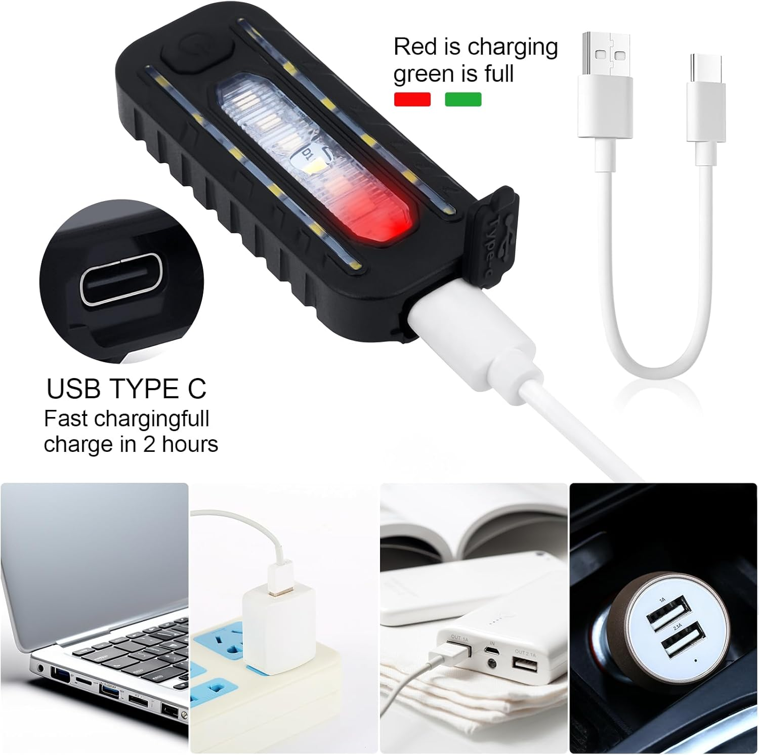 1PCS Rechargeable Clip-On Flashlight - Ultimate Running Light for Runners, Safety Light for Night Walking & Dog Walking, Enhanced Visibility & Nighttime Safety Gear image number 6