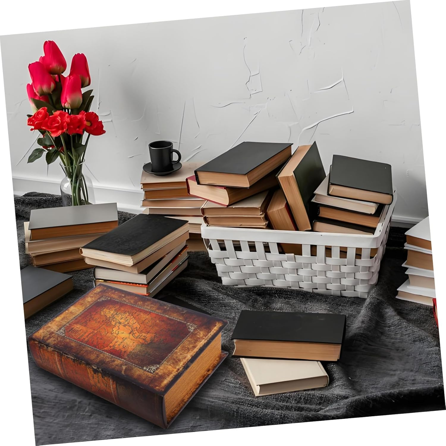 Book Storage Box Lock Vintage Book Shape Decorative Box for Home Decor for Jewelry image number 1
