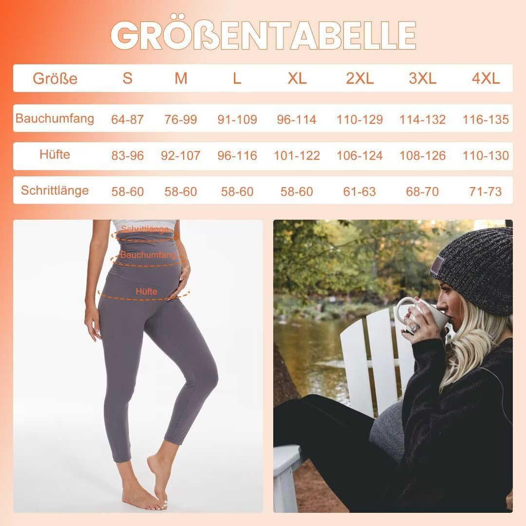 QGGQDD Thermal Warm Maternity Leggings Women'S High Waist Winter Pregnancy Leggings for Home Sports Pregnancy image number 2