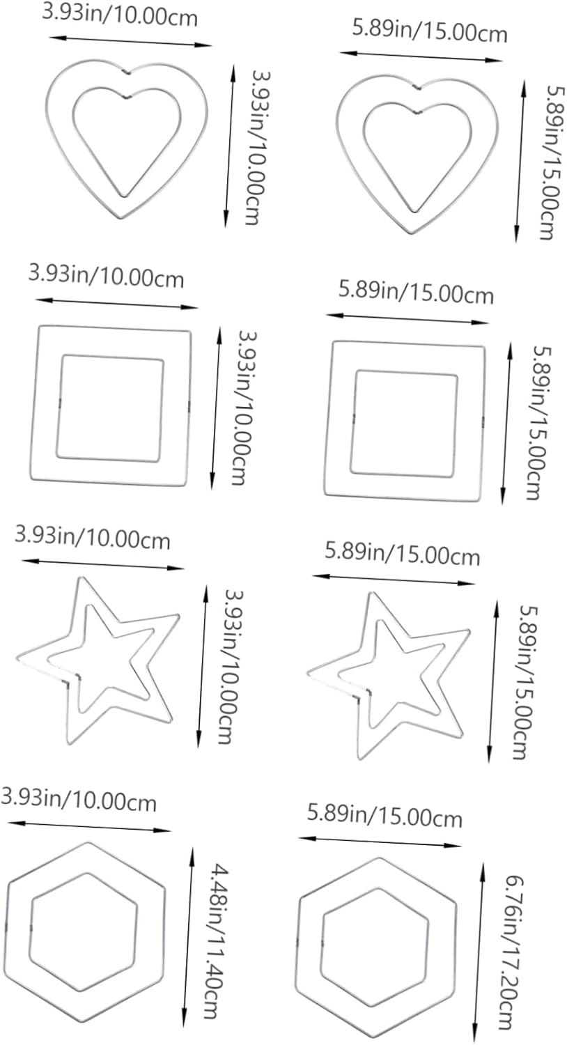 Luxshiny 8Pcs Metal Craft DIY Rings Dream Catcher Circles Wreath Making Frames for Home Decor Sturdy Macrame Rings for Unique Crafts for DIY Enthusiasts Decoration Projects image number 3