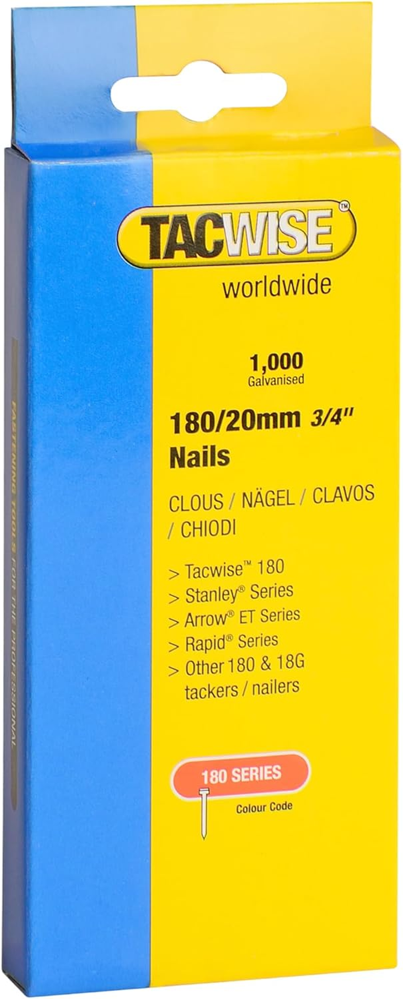 Tacwise 0364 Type 180/35 Mm Galvanised 18G Brad Nails, Pack of 1,000 image number 3