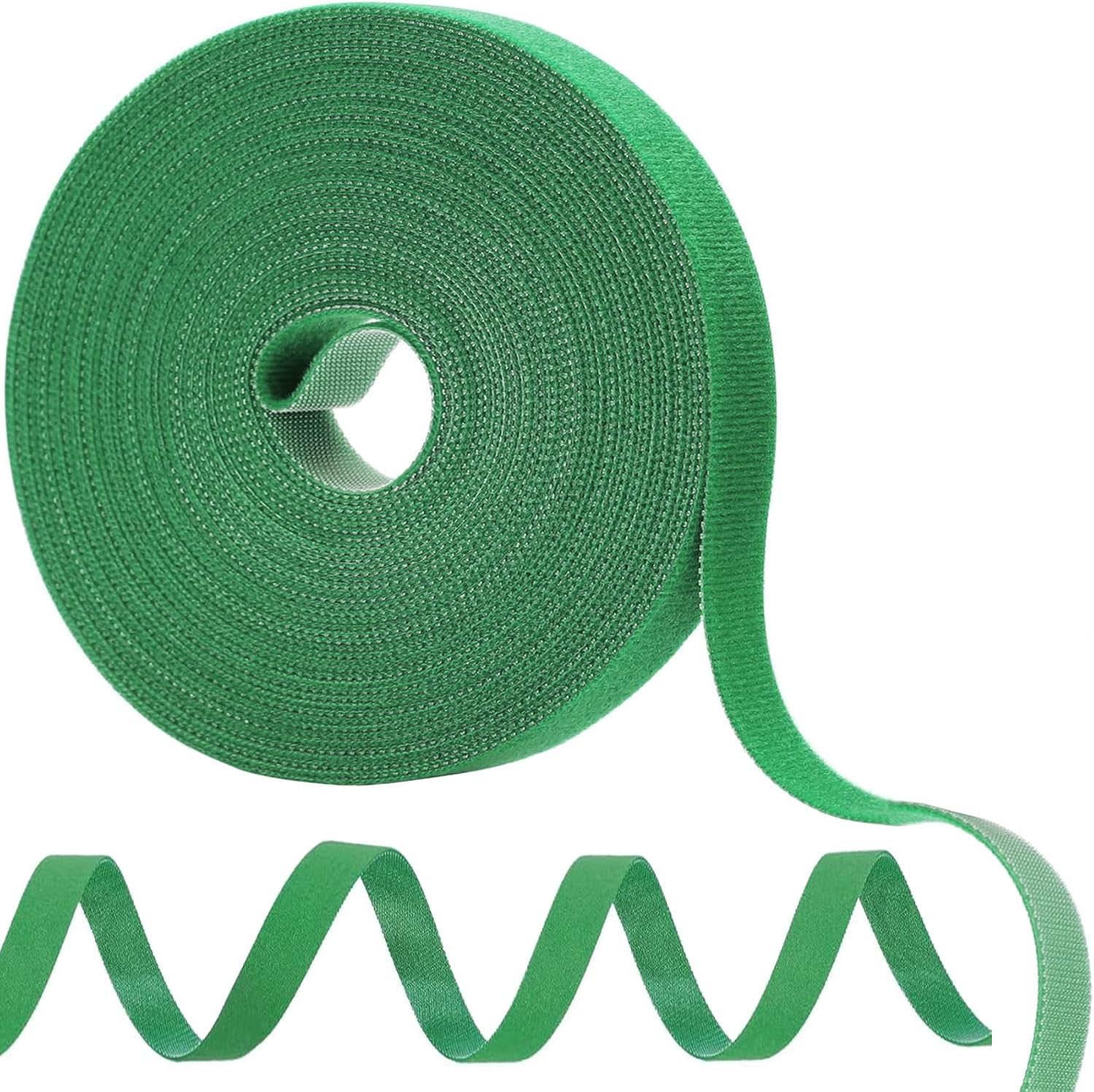 80 Feet Garden Tie Tape, Betterjonny 1.2Cm Reusable Plant Ties for Climbing Plants Green Nylon Adjustable Plant Support for Flowers, Tomato, Vines, Tree image number 1