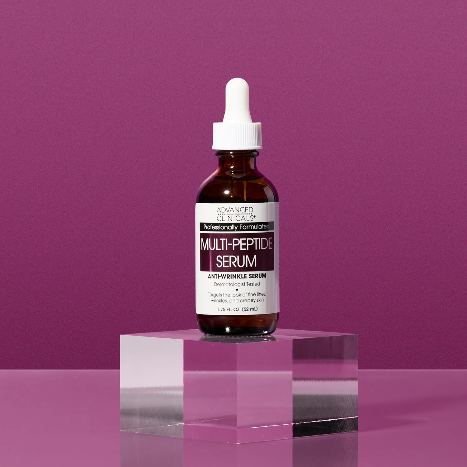 Advanced Clinicals Multi Peptides Serum for Face | Visible anti Aging Hydrating Collagen Peptide Facial Serum with Vitamin E Helps Improve Look of Wrinkles, Puffiness, & Uneven Skin Tone, 1.75 Fl Oz - Puffy Eye Correcting Serum image number 7