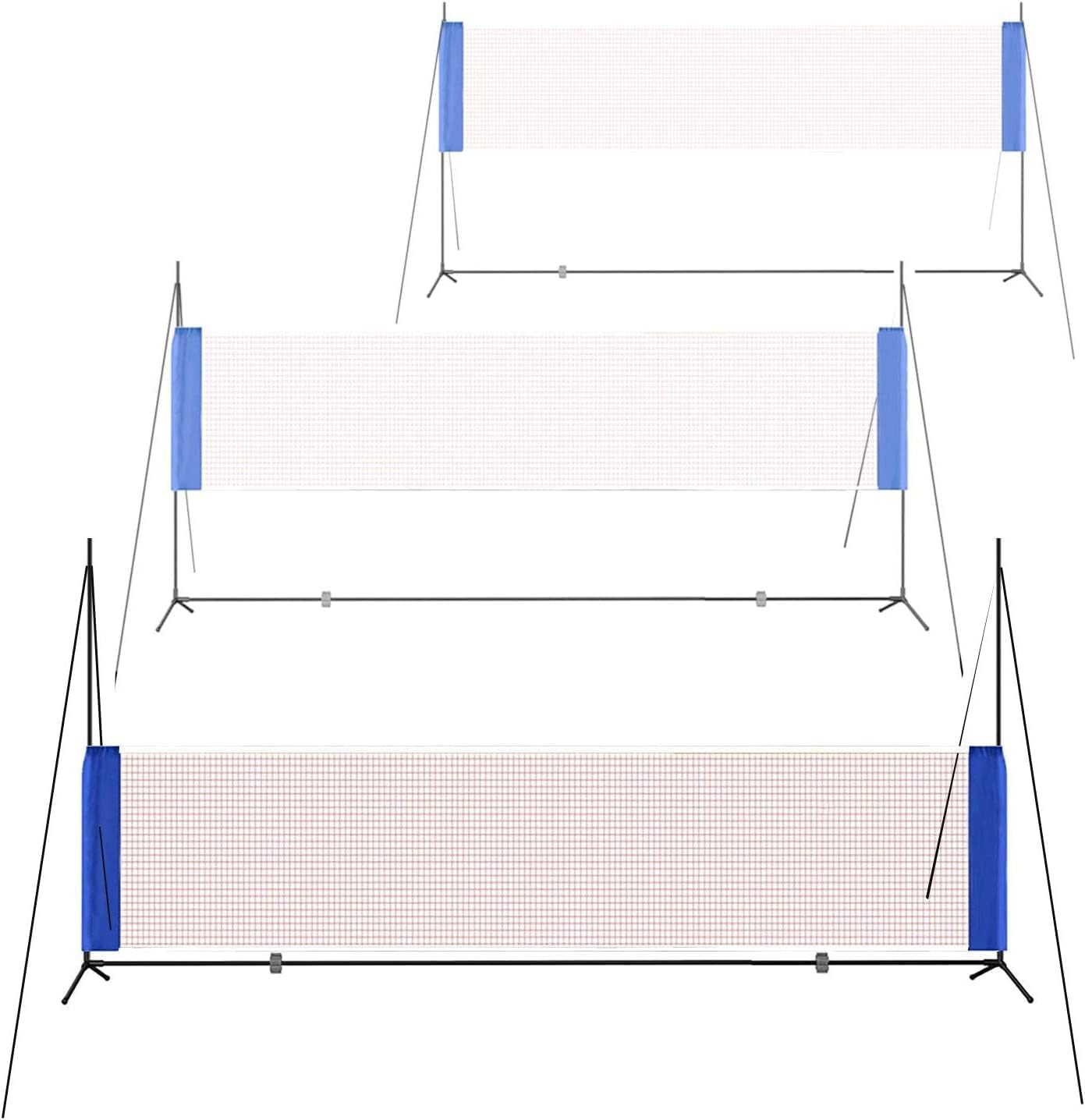 Portable Badminton Set Height Adjustable Badminton Net Indoor/Outdoor Sport Tennis Volleyball with Stand/Frame and Carrying Bag, Accessories: Professional Series image number 5