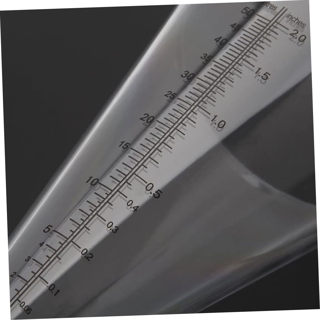 Angoily 2Pcs Transparent Cone Shaped Rain Gauge with Scale Portable Lawn and Farming Rainfall Measuring Cup for Outdoor Garden and Meteorological Use image number 6