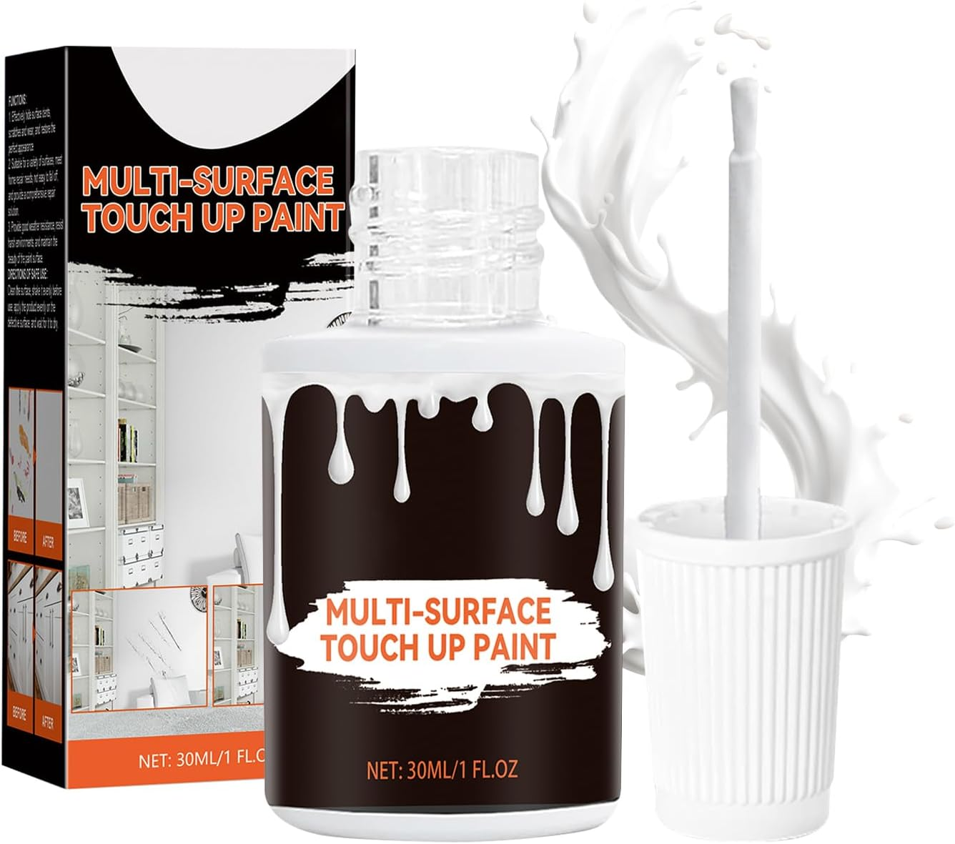 White Touch up Paint, White Touch up Paint for Walls, Used for Repairing Scratches on Furniture Cabinets and Floors image number 6