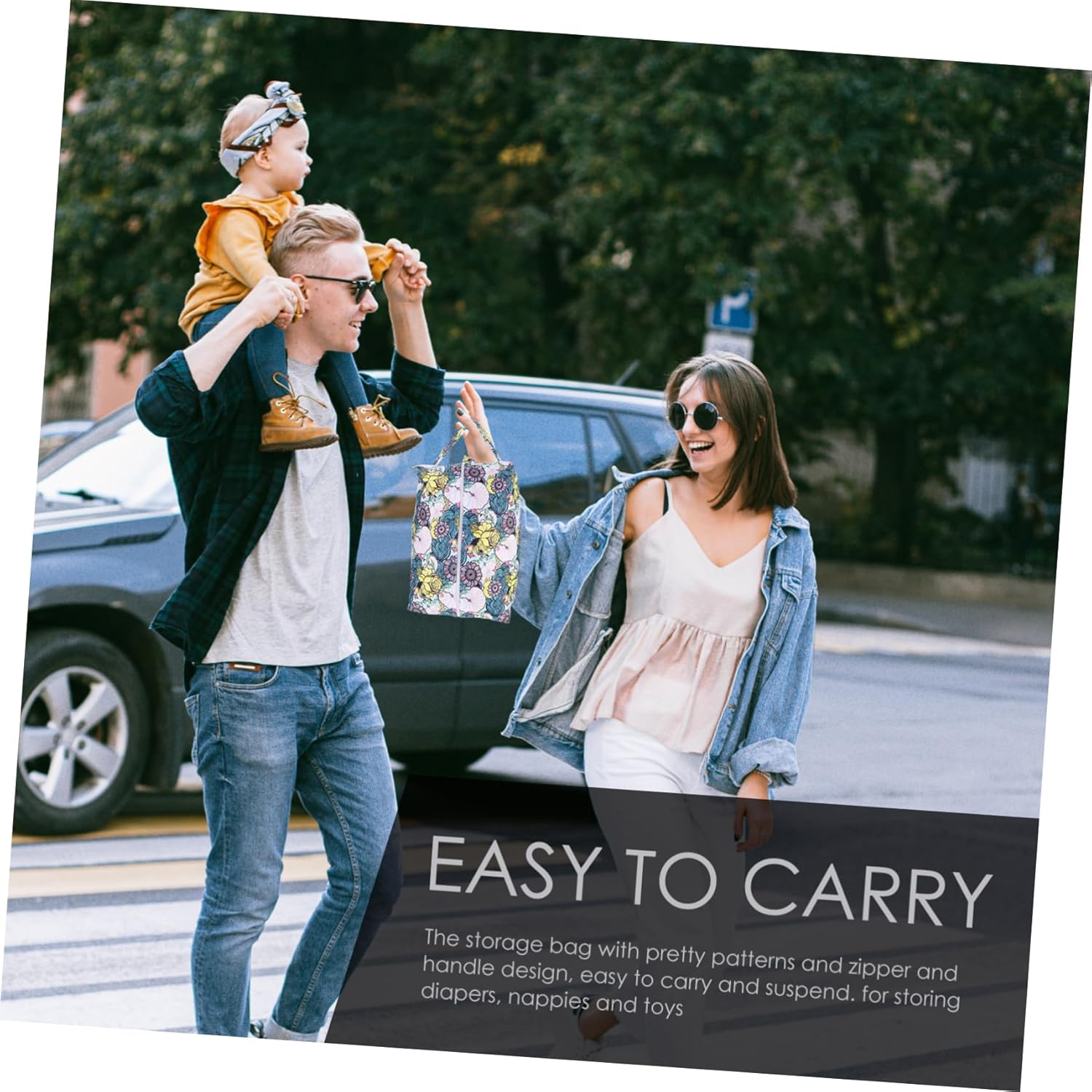 Ibasenice Boy Girl Items Holding Bag Diapers Storage Bag Multi-Functional Nappy Organizer image number 1