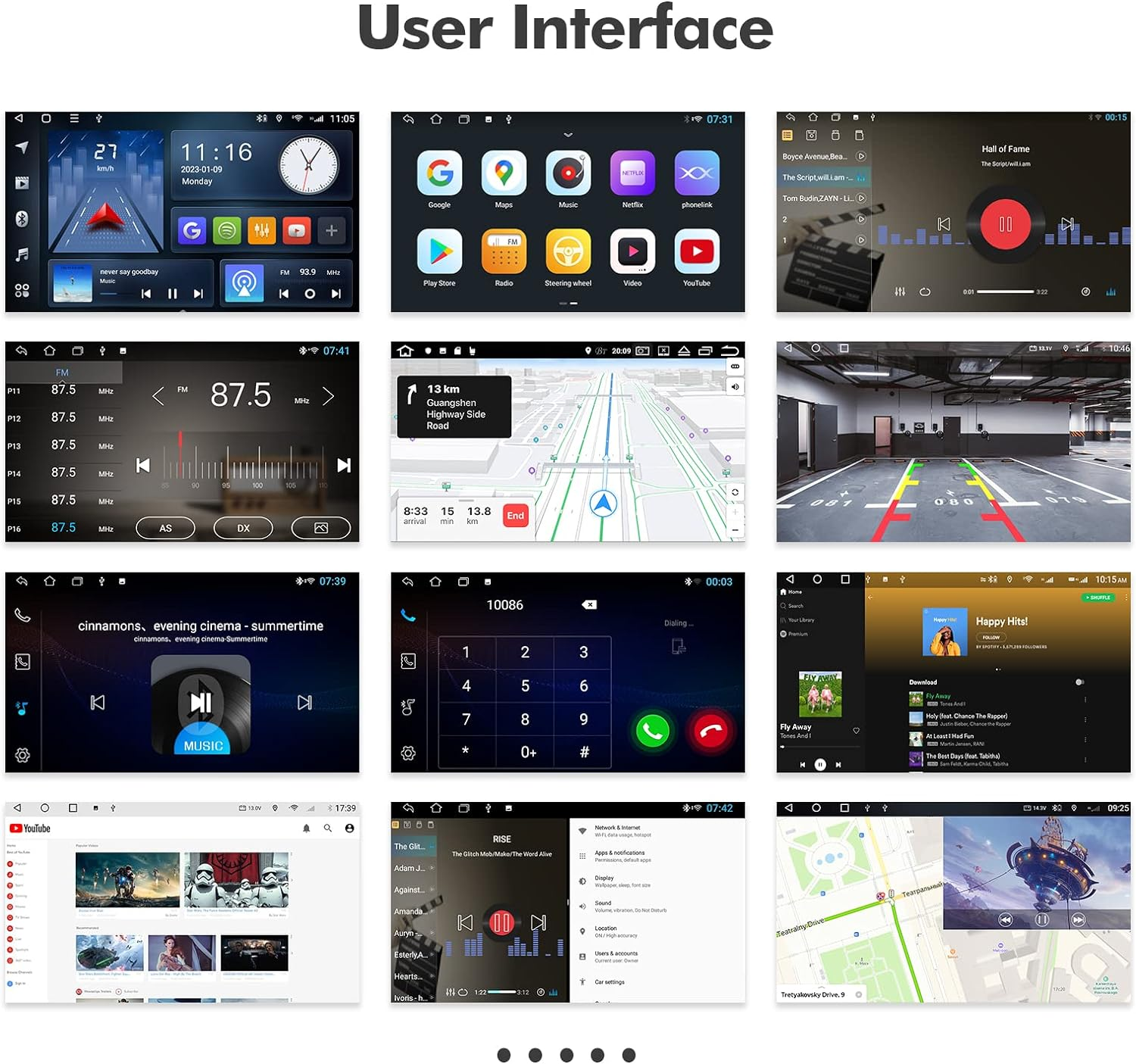 Android 10 Double Din Car Stereo for Subaru Forester 2008-2012 Impreza 2008-2011 with 9 Inch Touch Screen Built-In Wireless Carplay Radio/Android Auto/Gps/Bluetooth/Fm/Aux-In/Steering Wheel Control image number 4