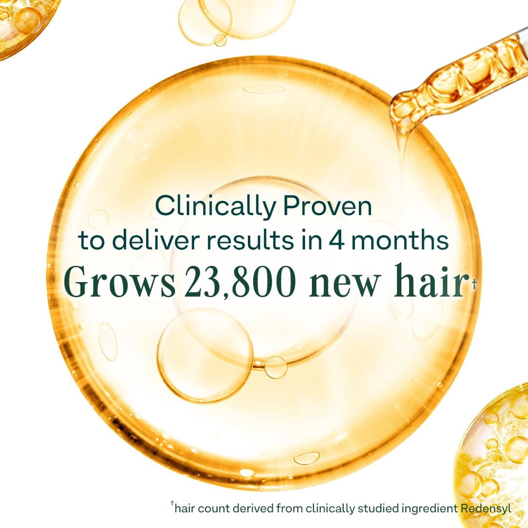 Oziva+ Advanced Hair Growth Serum with 3% Redensyl & 1% Lindera Root Extract | Balances Scalp Microbiome & Activates Hair Growth | Scientist Formulated with Pure Plant Actives | No Side Effects | 30Ml