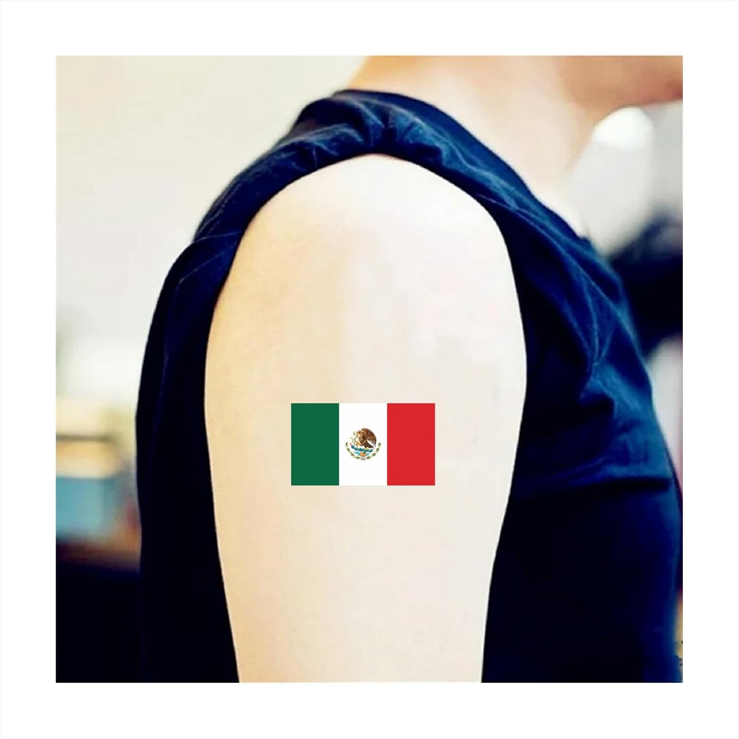 Womaha 30 Temporary Mexico Flag Tattoos Fans Face Tattoo Stickers for Adults Kids Group Activity Props image number 6