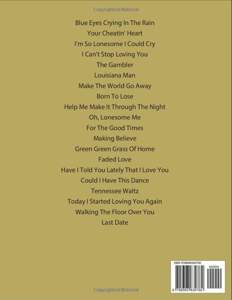 20 Country Sheet Music Piano: Piano Solo