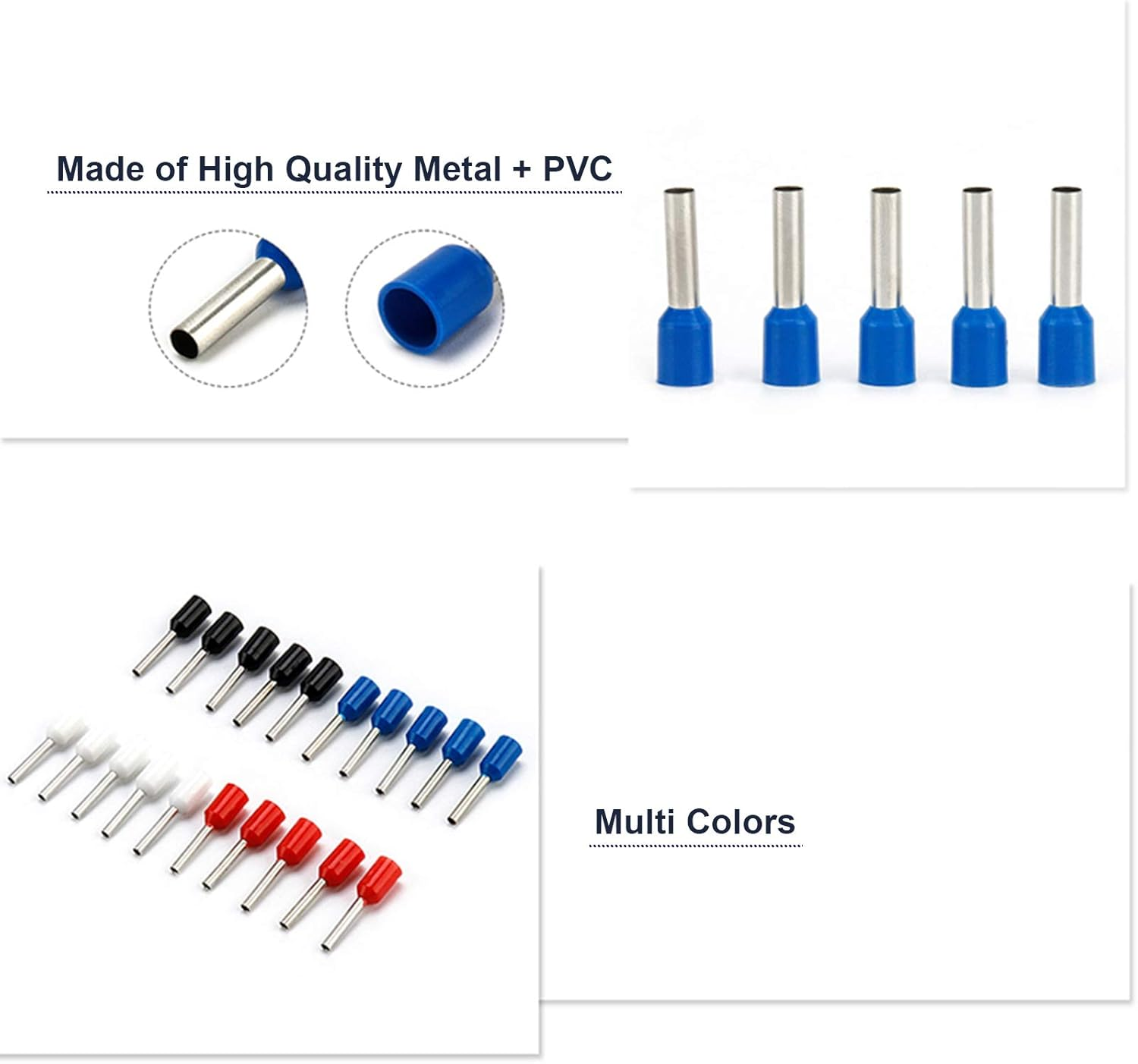 Kinstecks Crimper Plier Set 0.25-10Mm2/Awg23-10 Self-Adjustable Ratchet Wire Crimping Tool with 1200PCS Wire Ferrules Kit 22-10AWG 8 Sizes for DIY Electrical Motorcycle Vehicle Boat image number 2