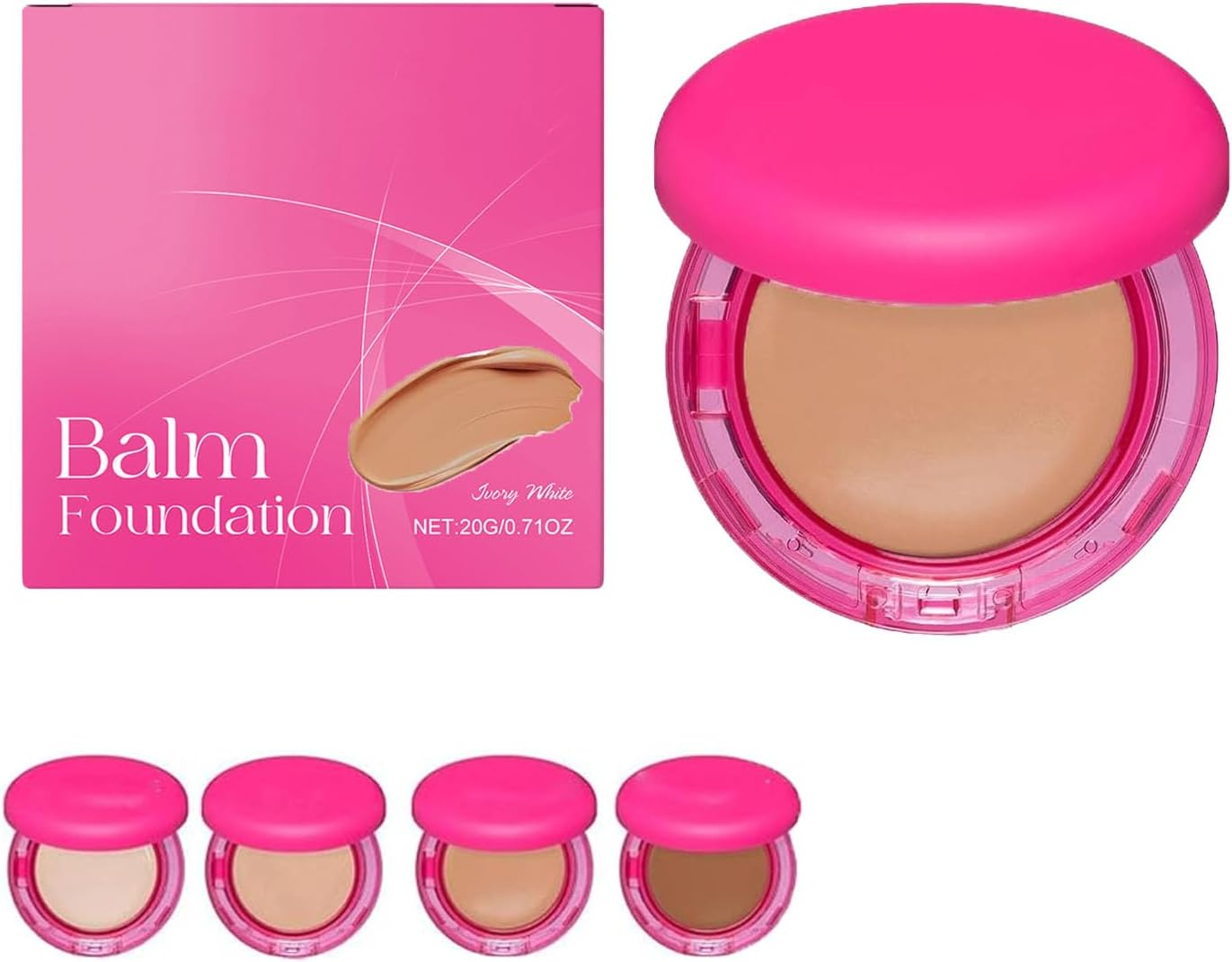 Peptide Balm Foundation, Age Defying Foundation Makeup, Covering Peptides Foundation for Mature Skin, Natural, Hydrating，Smooths Texture，Medium Coverage，Make up for All Skin Types (Dark Skin Tone)