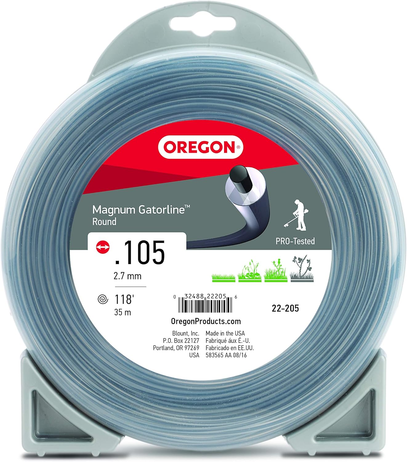 Oregon 22-205 Magnum Gatorline round Trimmer Line .105-Inch by 114-Foot image number 1