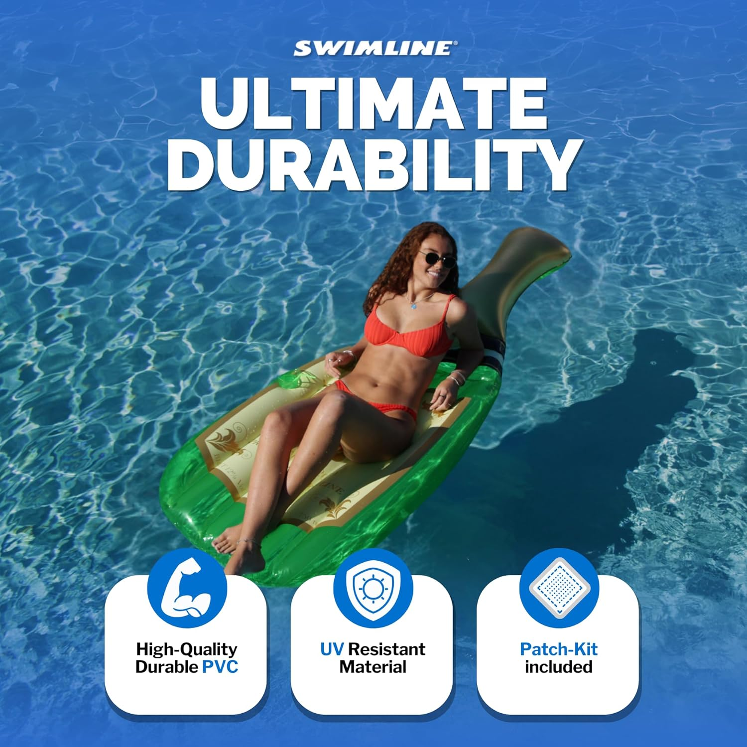 Swimline Cheers Bubbly Champagne Pool Lounger image number 2