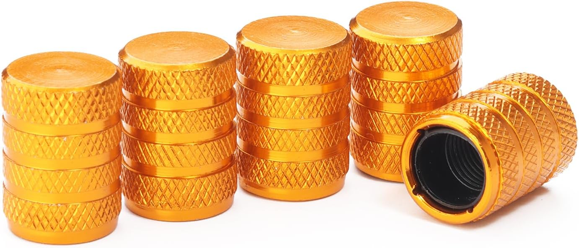 Tire Valve Stem Caps 5 Pcs，Pink Aluminum Alloy,Anodized Aluminum Tire Valve Cap Universal Fit for Cars/Motorcycles/Bikes, Anti-Corrosion,Air Valve Caps,Bike Valve Caps