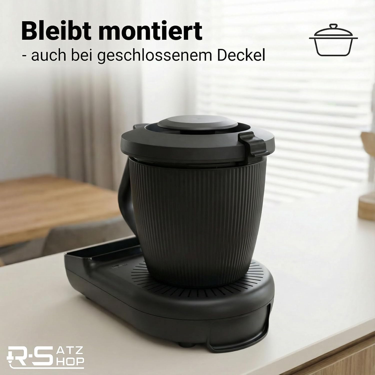 R-Satz Shop Lid Holder Compatible with Thermomix TM7 Practical Pack of 2 Holder for Mixer Lid Clean and Space-Saving Accessories for Storage (2) image number 4