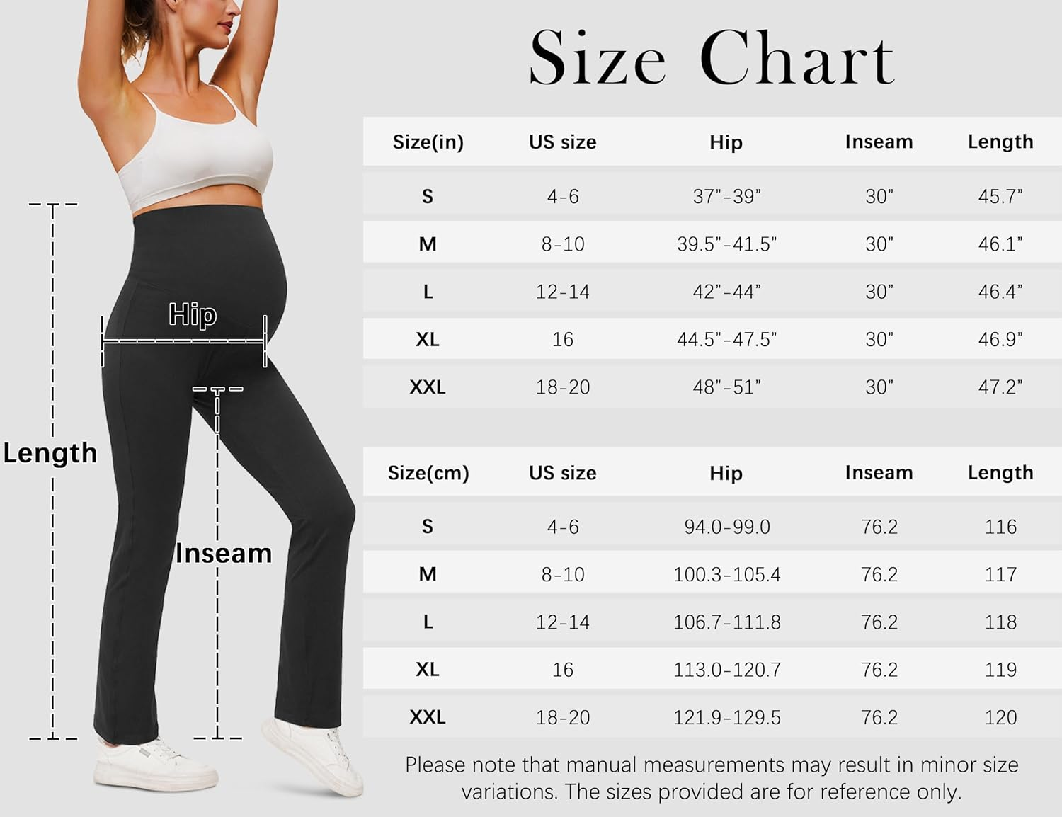 Buttery Soft Fold over Straight Leg Leggings, Two Ways to Wear, before during after Pregnancy image number 2