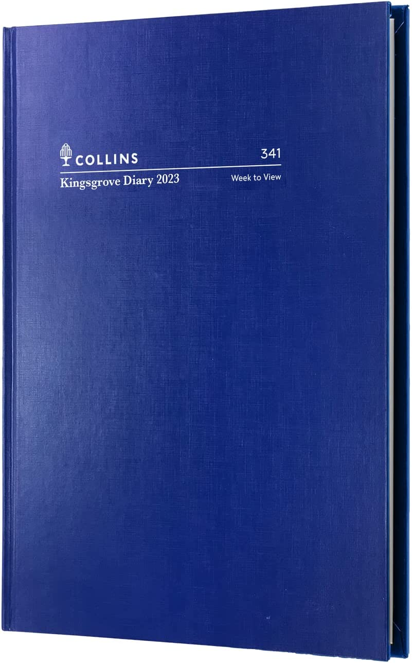 Collins Kingsgrove Week to View 2023 Diary, Size A4, Blue