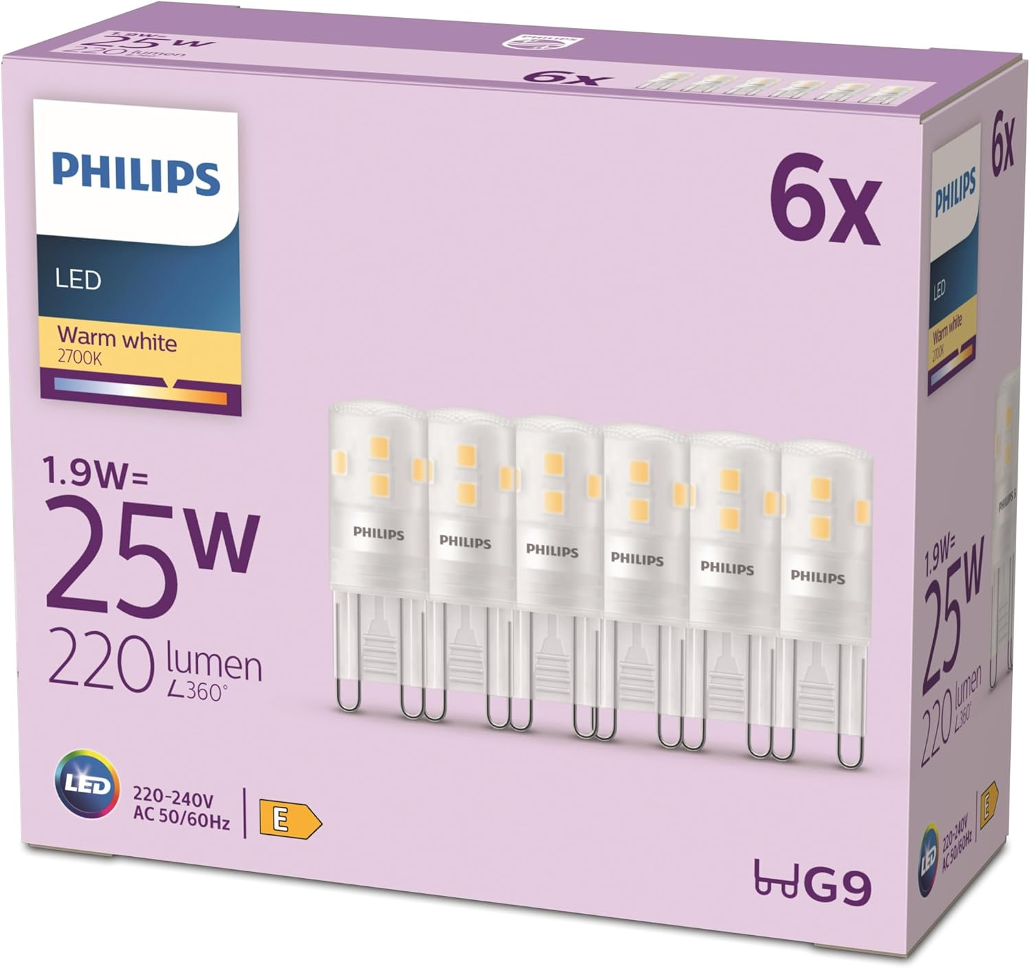 Philips LED 25 W G9 WW ND 6CT/6 EC, Matt image number 6