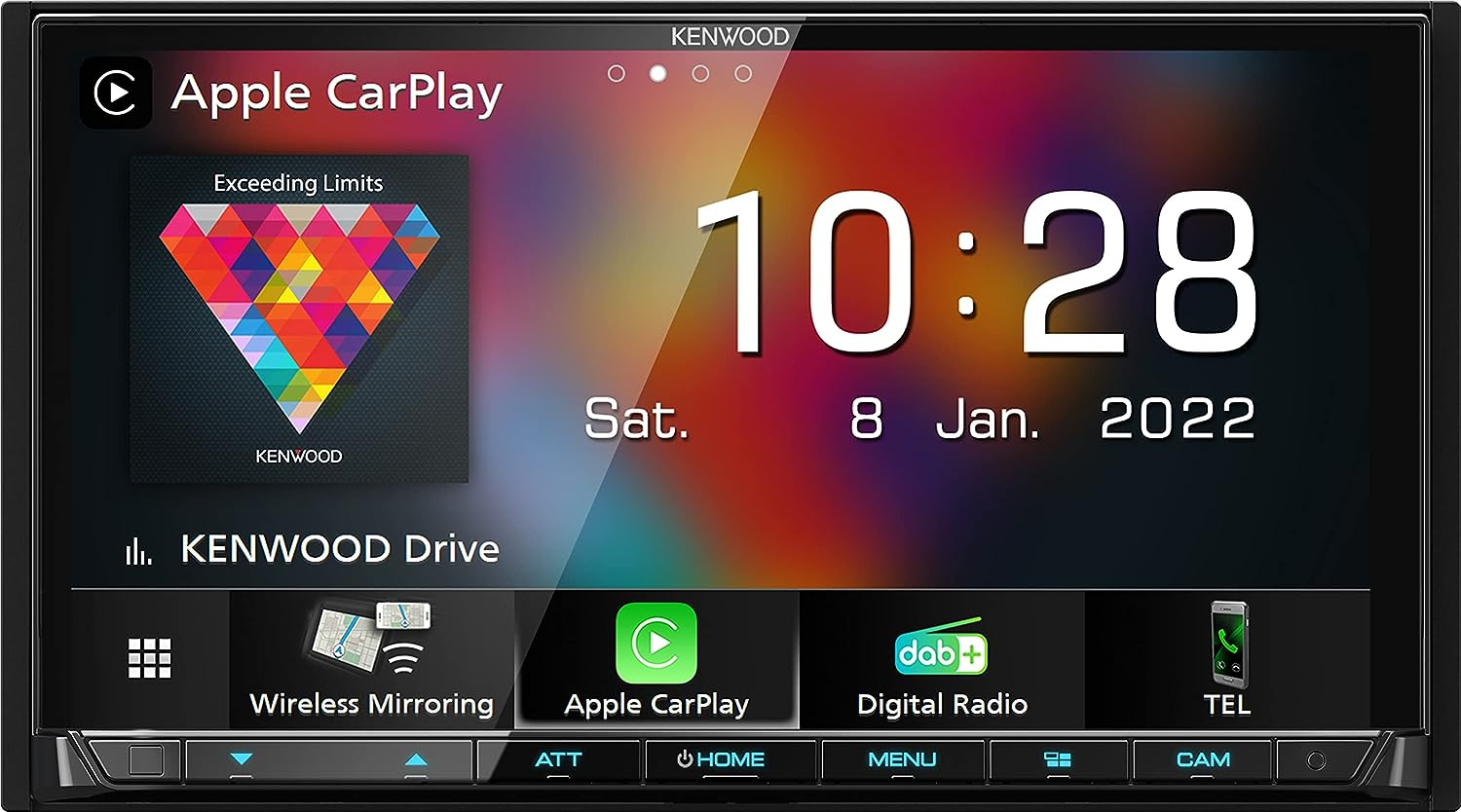 KENWOOD DMX8021DABS - 17.7 Cm (7 Inch) Digital Media AV Receiver with Wireless Carplay & Android Car (4 X 50 W, DAB+/FM, BT, 3X Pre-Out 4V, USB-C, Ipod/Iphone Control) image number 6