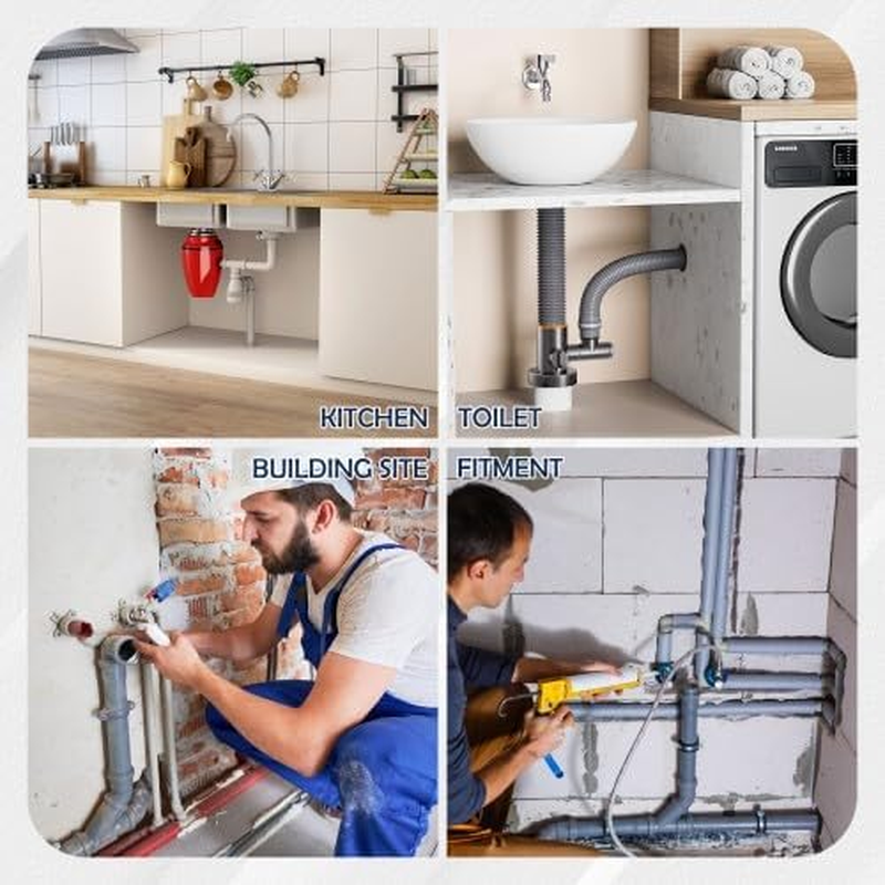 Ziyonix 4 Pieces PVC Pipe, 50Mm Pressure Solvent Weld Bend Durable PVC Pipe Connector Conduit Accessories Elbow 90 Degree Elbow for Sewer Plumbing Drain Pipe Water Supplies image number 4