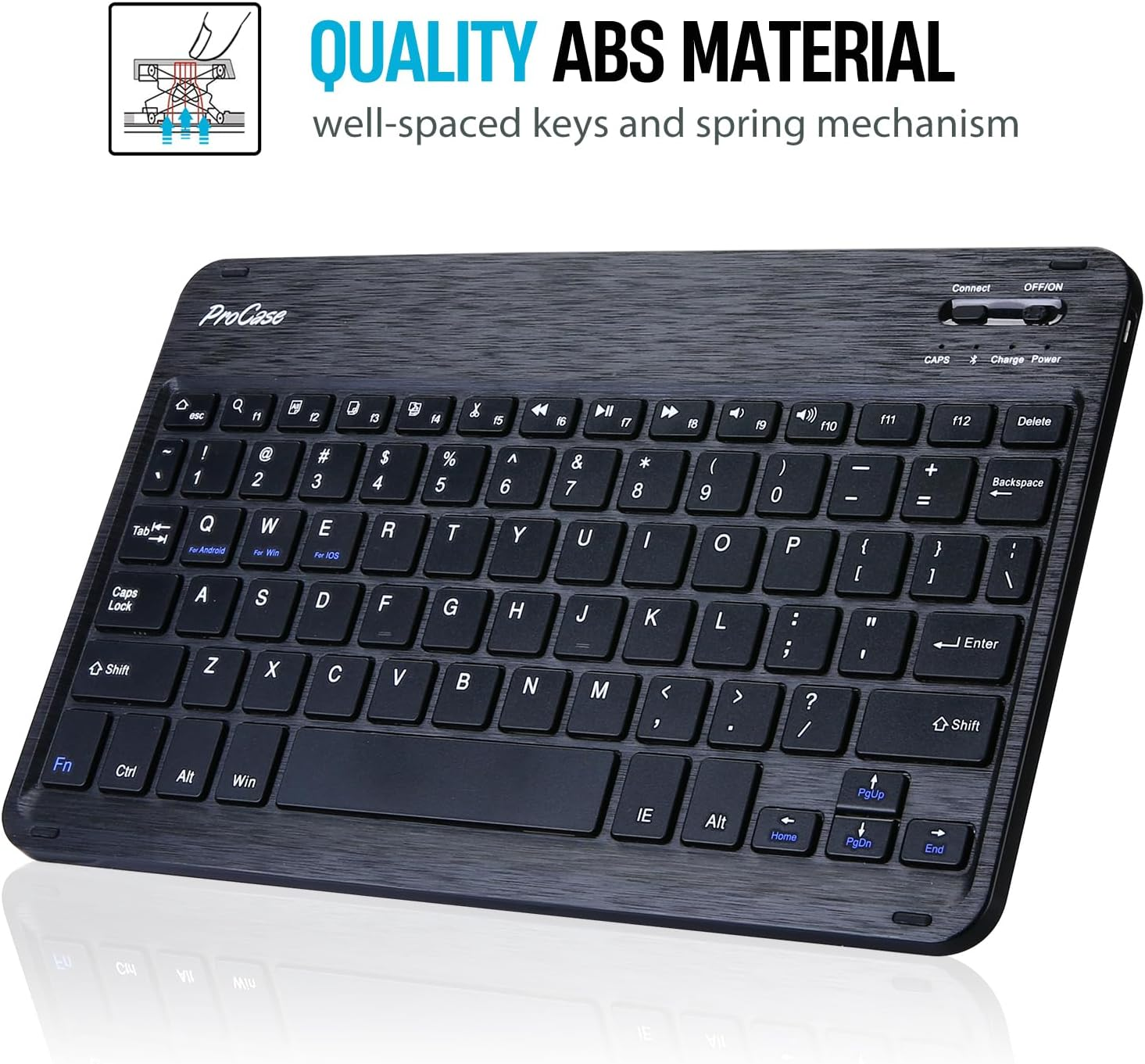 Procase Case with Keyboard for Lenovo Tab M11 / K11 LTE 11" 2024, PU Leather Case with Magnetically Detachable Wireless Keyboard for Lenovo M11 / Tab K11 LTE 11 Inch -Black