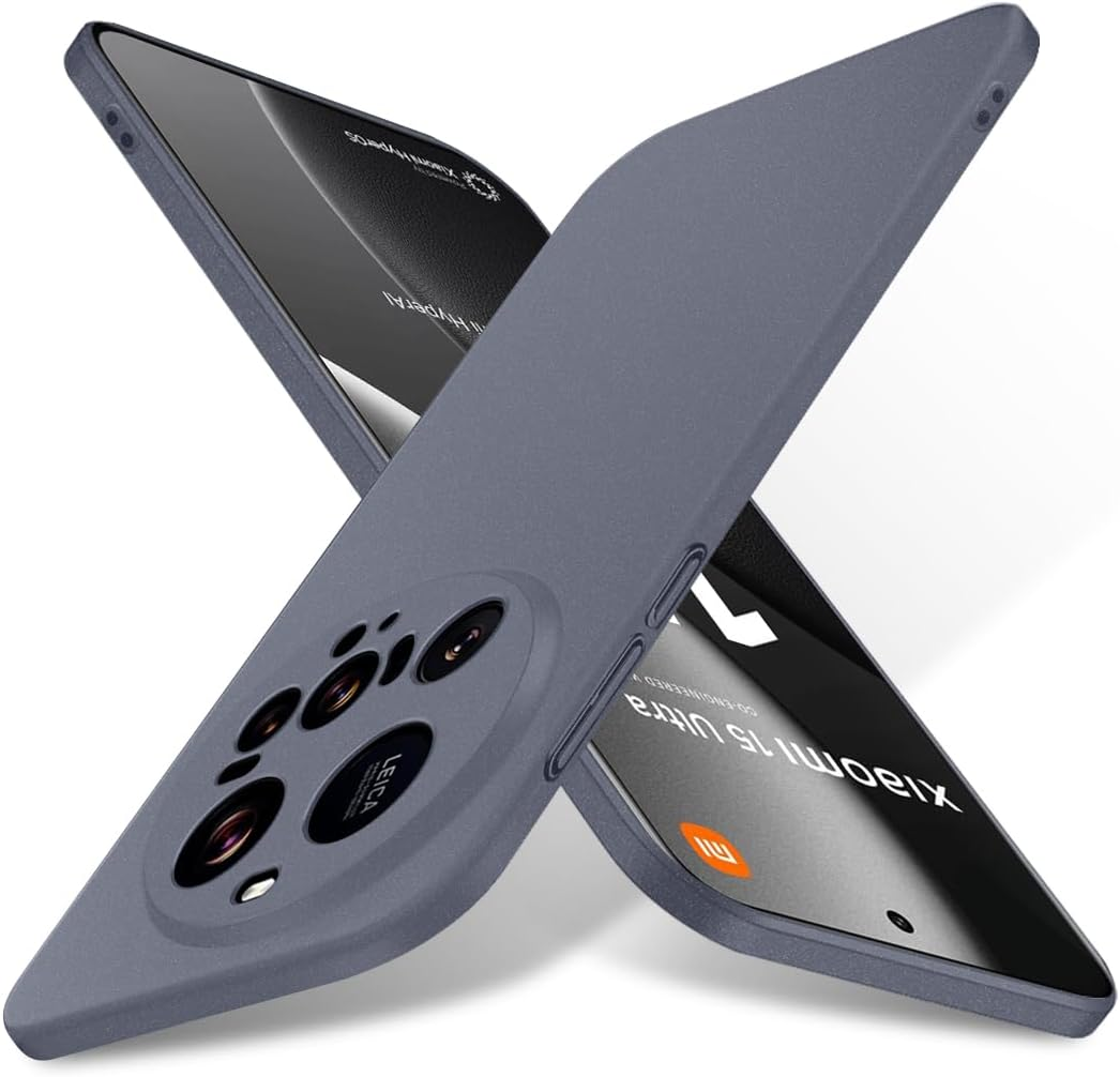 Bastmei Case for Xiaomi 15 Ultra 5G, Ultralight Ultra Thin Scratch-Resistant Non-Slip Camera Protection Matte Texture Hard PC Mobile Phone Case Cover for Xiaomi Mi 15 Ultra - Grey image number 1