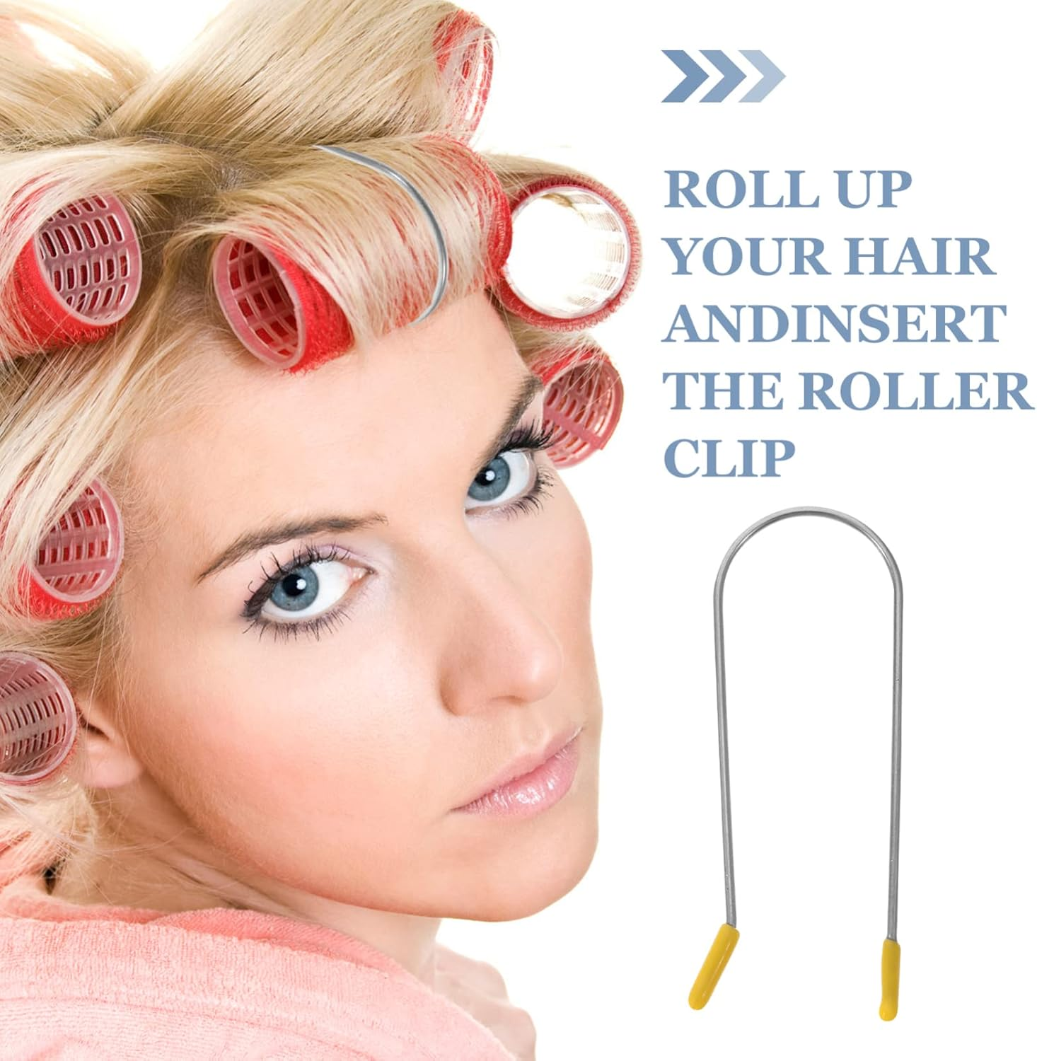 MERRYHAPY 5Sets Hot Roller Securing Pin Replacement Clips for Hair Rollers Easy to Use 16Pcs*5 image number 4