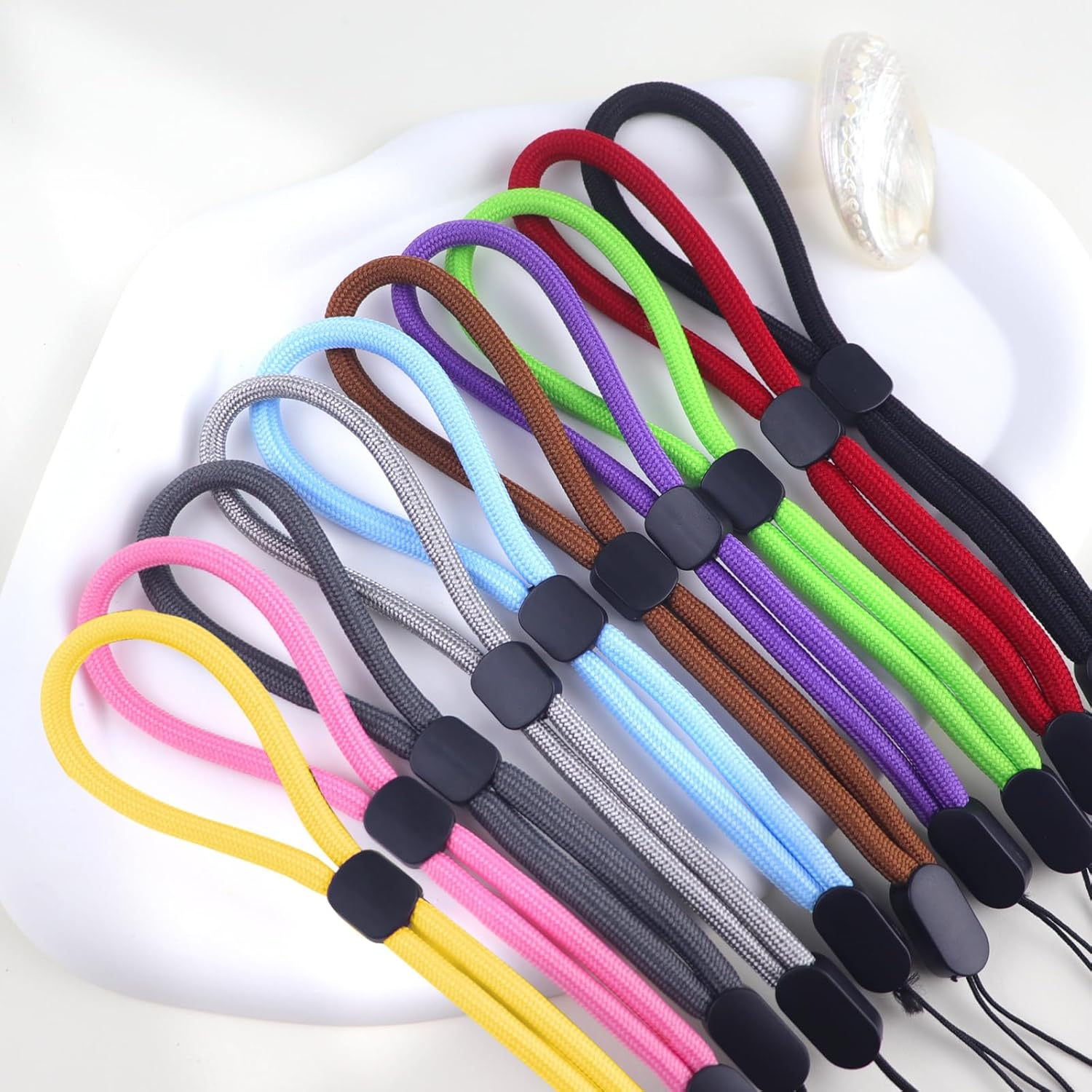 10Pcs Wrist Strap Lanyard,Adjustable Wrist Strap Phone Wrist Strap Nylon Lanyards for Keys Key Strap,Suitable for Electronic Devices Mobile Phones Cameras USB Flash Drives Wallets Badge(Colorful), Red image number 2