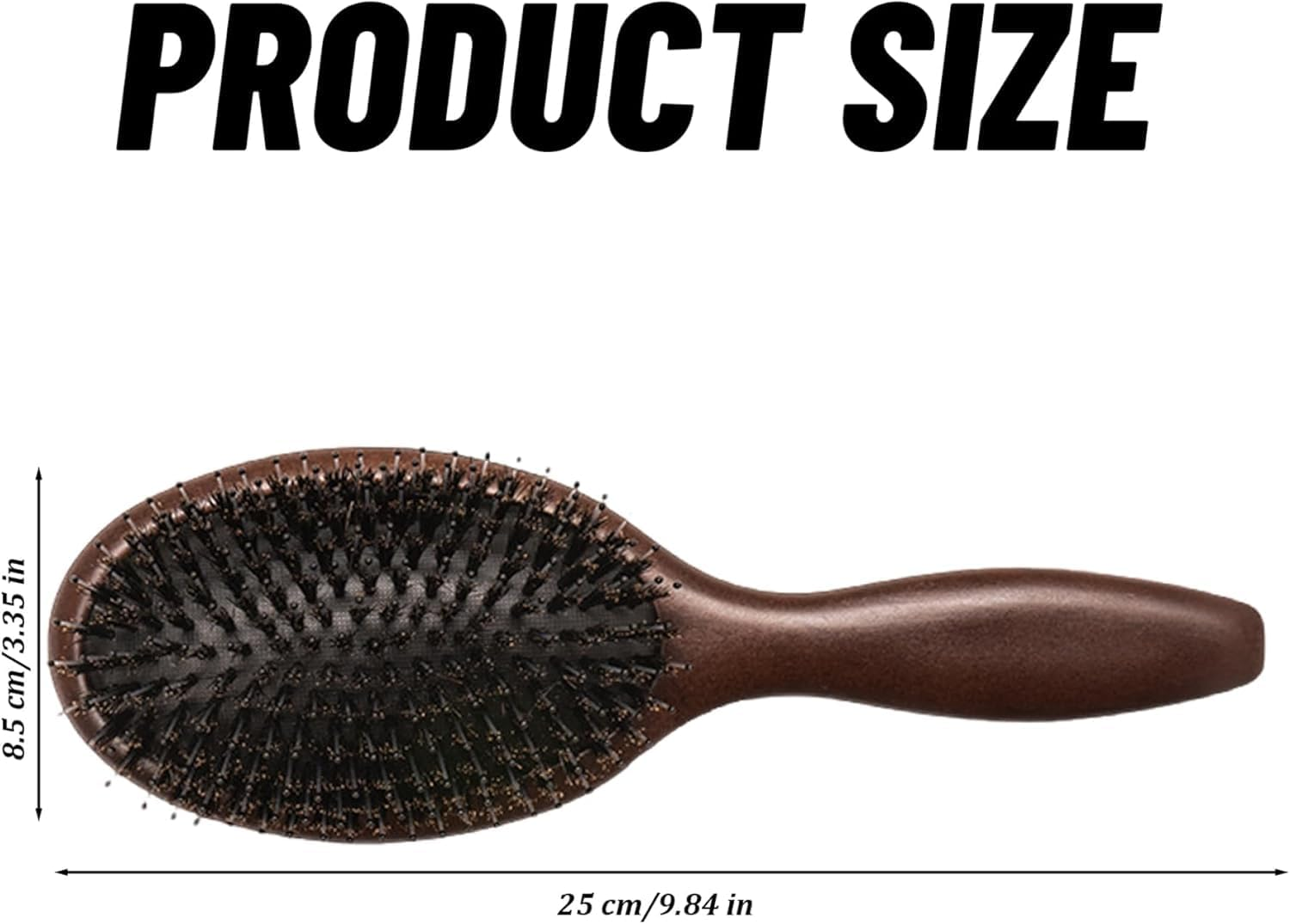 Wooden Handle Bristle Hairbrush, 1Pc Women Hair Combs Hair Care Scalp Massager Wooden Bristle Hair Brush,Wooden Paddle Detangling Brush for Women