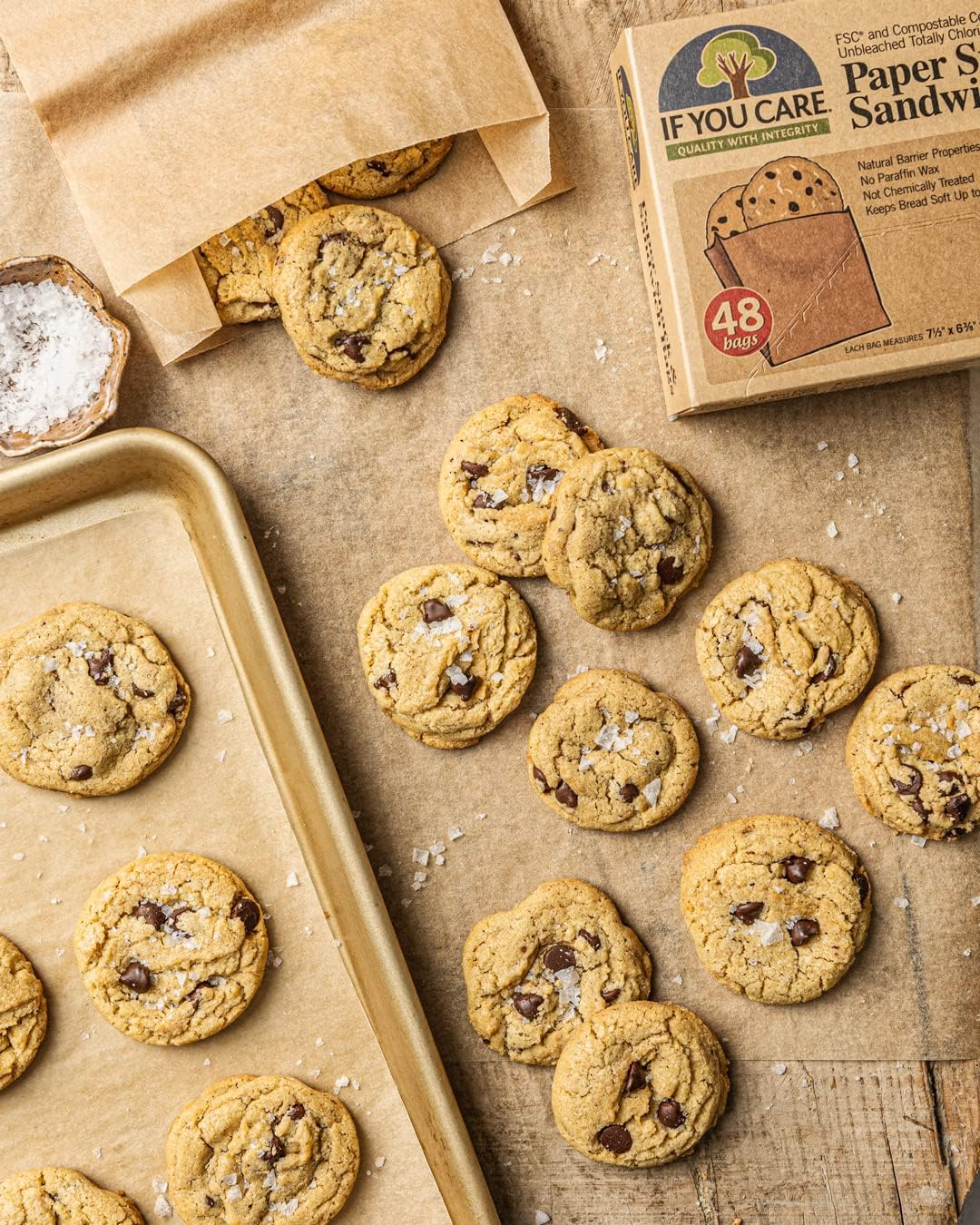 If You Care 100% Unbleached Paper Snack & Sandwich 48 Bags image number 4