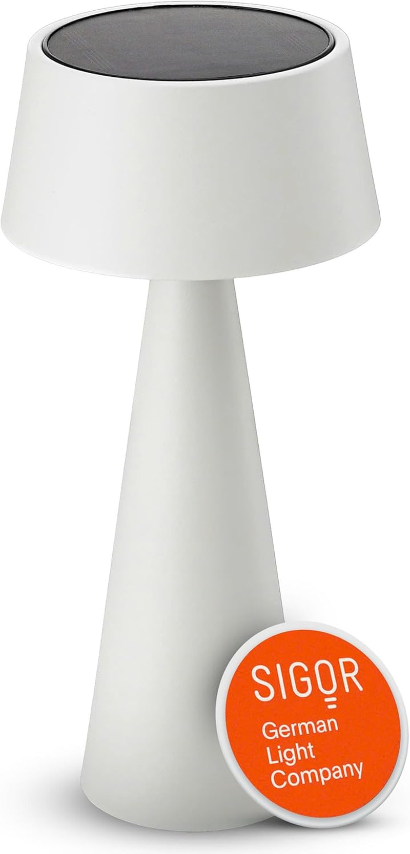 SIGOR Solino Snow White Solar LED Battery Table Lamp with Magnetic Joint and Double Charging Function (Solar & USB-C), Dimmable & Wireless, IP44 Outdoor Table Lamp, up to 6.5 Hours Light Time image number 1