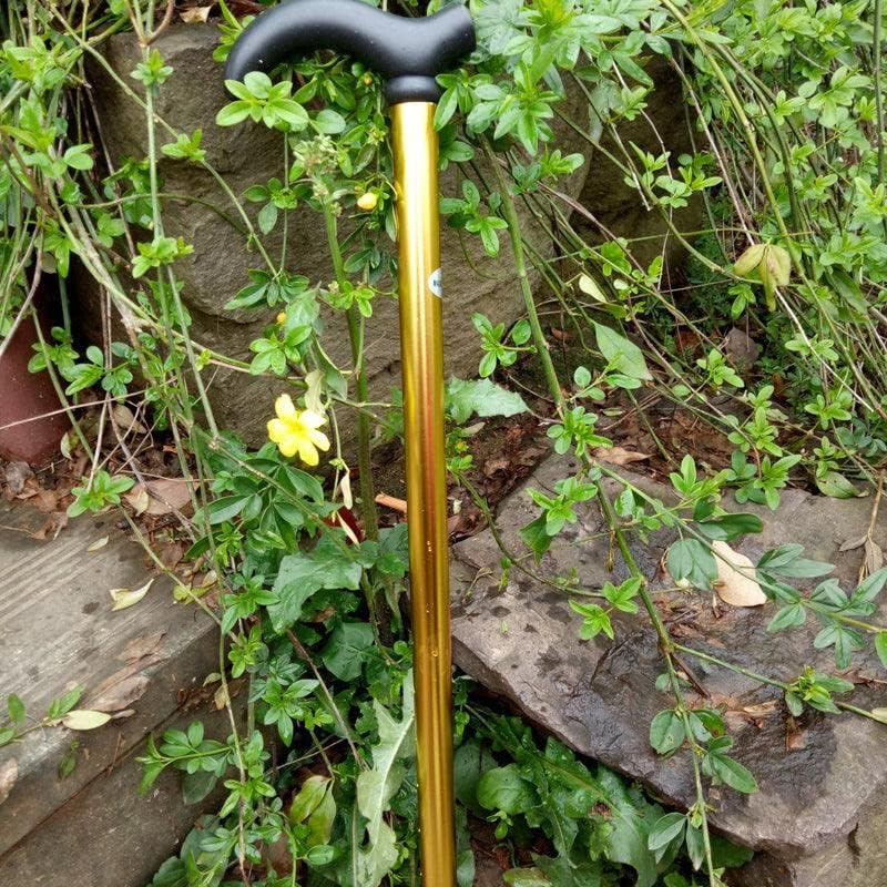 Aluminium Metal Walking Stick Travel Retractable Adjustable Compact Cane Pole, Non-Slip Grip, 21.26-35.04 In - Blue image number 3