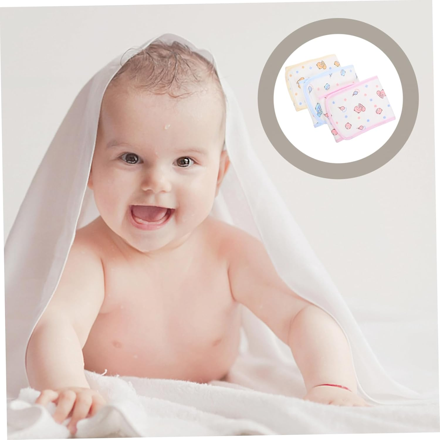 Vaguelly 3Pcs Cotton Navel Cord Boy Girl Belly Band Warm Comfortable Wrap Postpartum Belly Cover image number 5