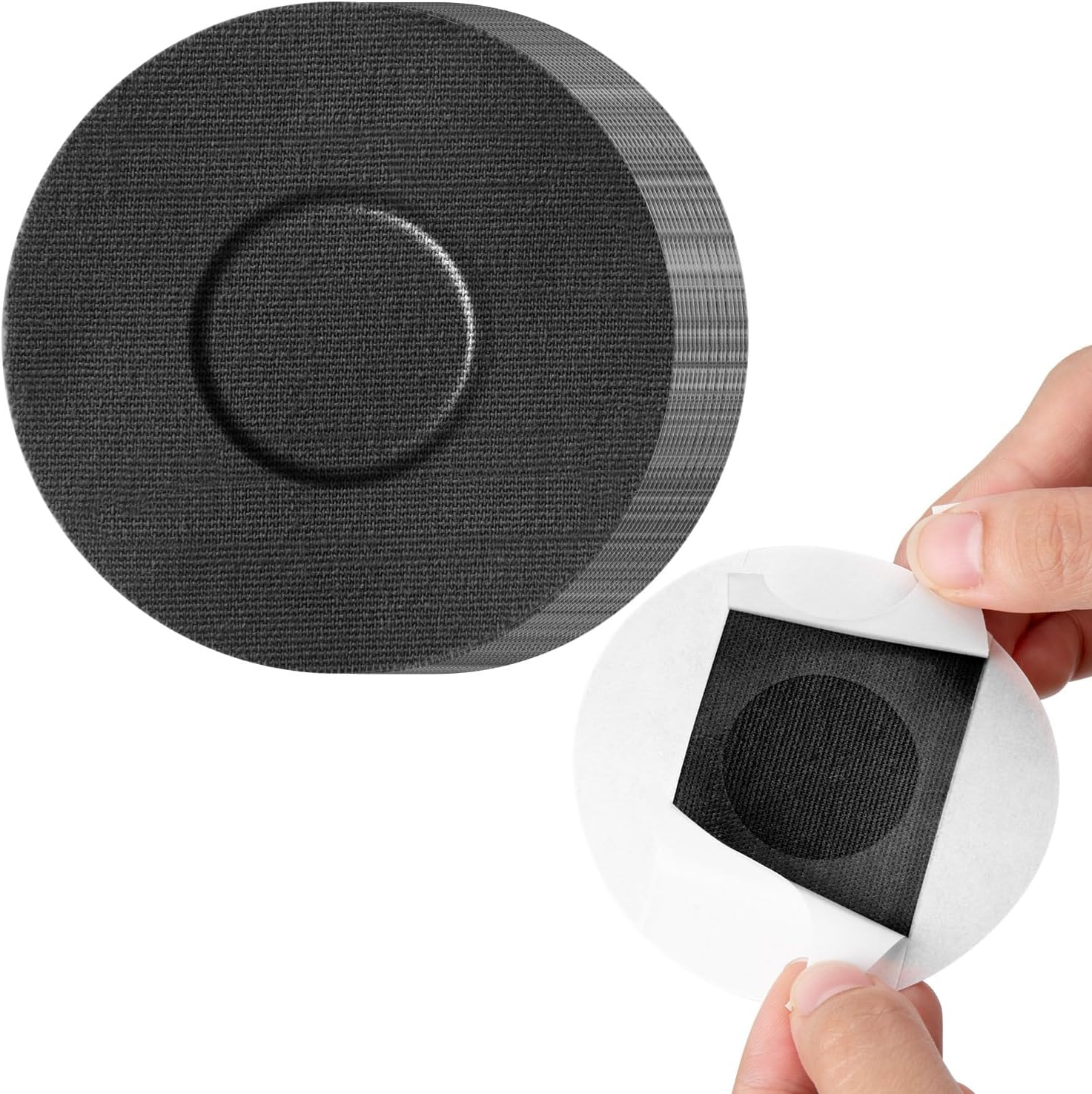 40 Pack Libre 2 Sensor Covers, Waterproof Skin-Friendly Freestyle Libre 2 Glucose Sensor Cover Long Lasting for 10-14 Days, No Glue in the Center by SUNMON (Black) image number 5