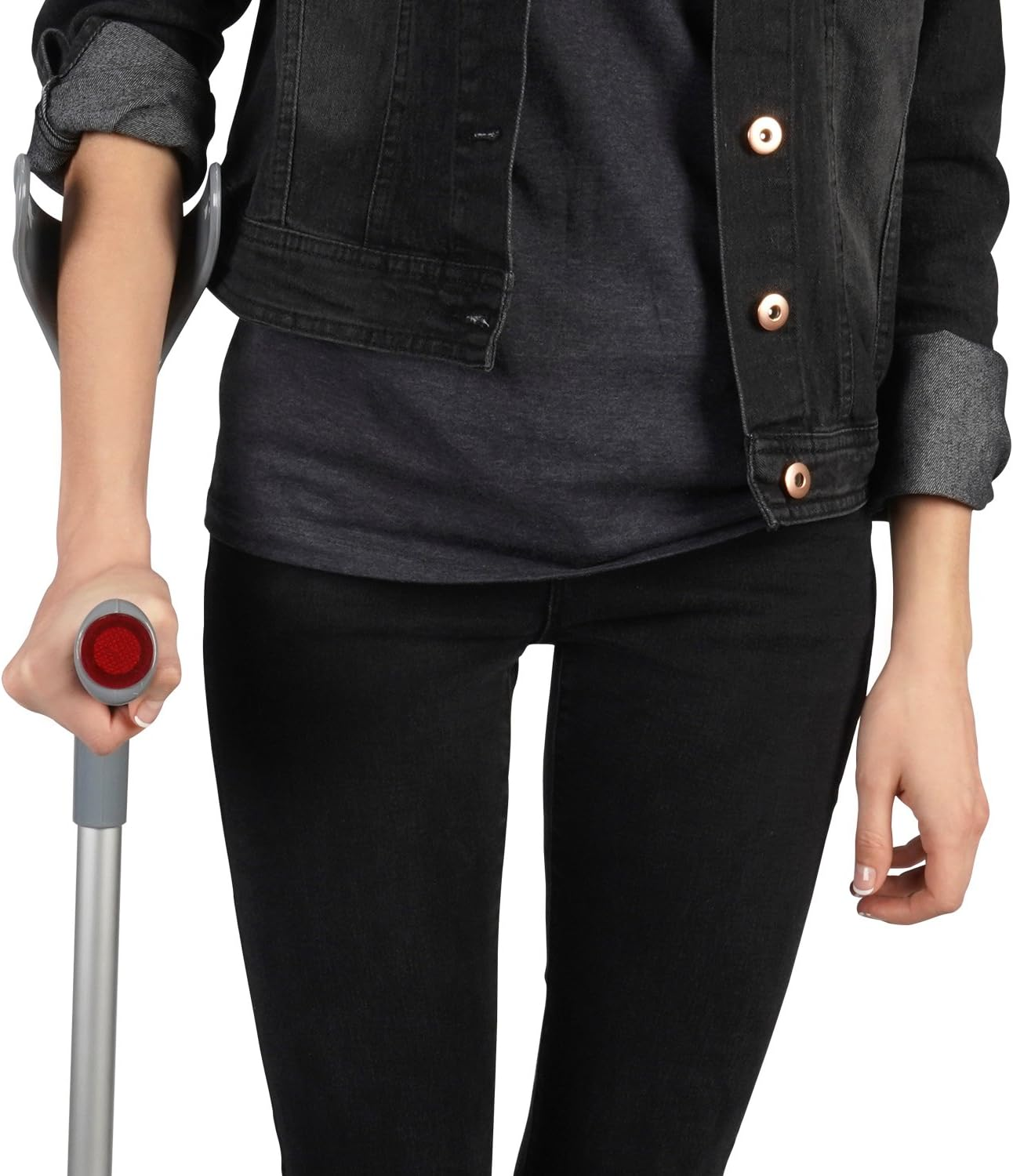 Soles Aluminum Forearm Crutch (SLS806GR) - Gray image number 6