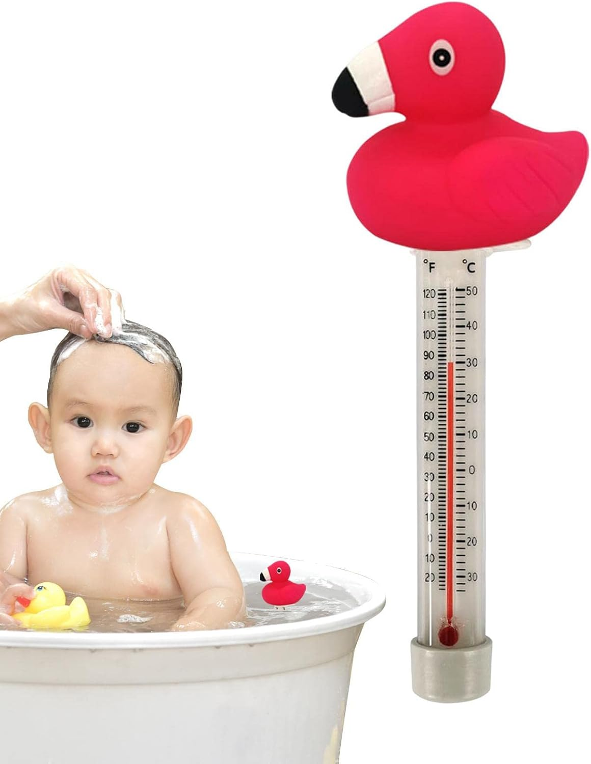 Swimming Pool Thermometer,Duck Water Thermometer | Shatter-Resistant Funny Pool Thermometer with Thin Rope for Public Pool Wynott image number 4