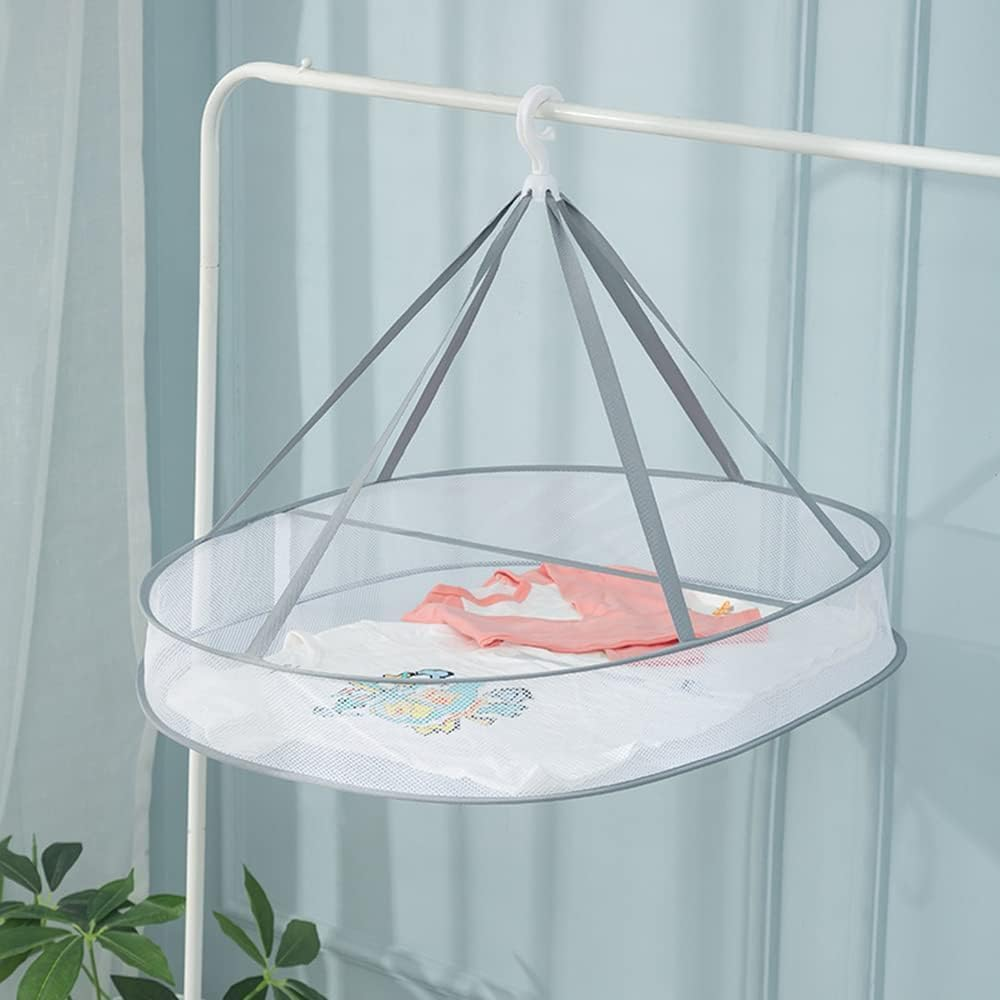 Limcryspp Double-Layer Clothes Drying Rack, Foldable Mesh Drying Rack, Foldable Hanging Net Dryer, Underwear, Etc image number 3