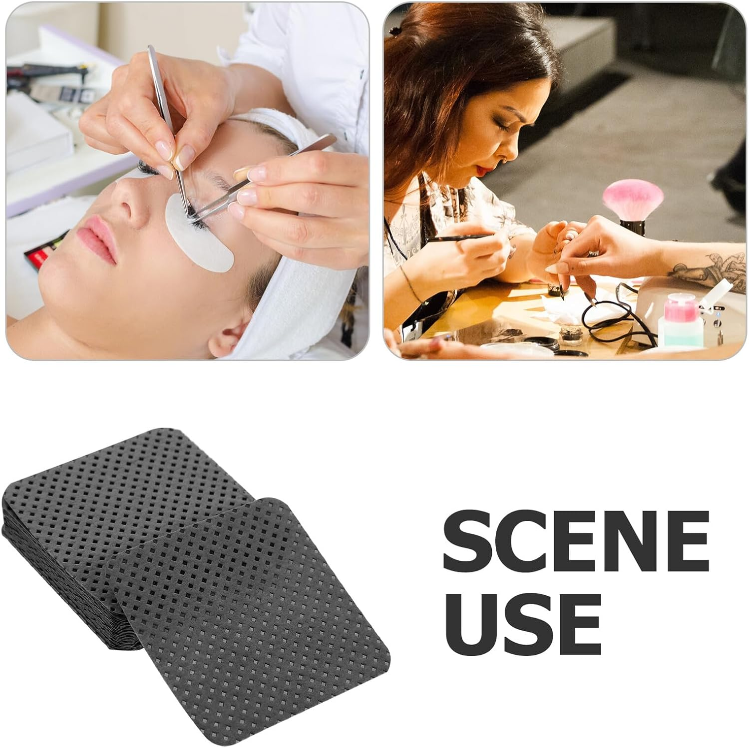 HOOTNEE 600Pcs Nail Wipes Pads for Gel Nails and Eyelash Extension Glue Cleaning Lightweight Non-Woven Polish Remover Tools for Manicure and Prep Portable for Travel Use image number 5