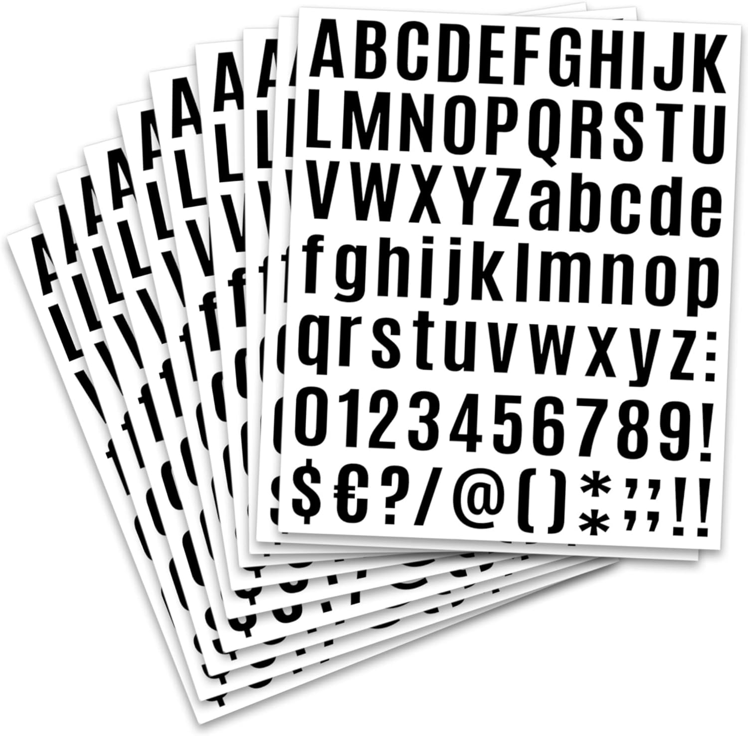 18 Sheets Self Adhesive Vinyl Letters Numbers Kit, Mailbox Numbers Sticker for Mailbox, Signs, Window, Door, Cars, Trucks, Home, Business, Address Number, Lockers (Black, 5 Inch)