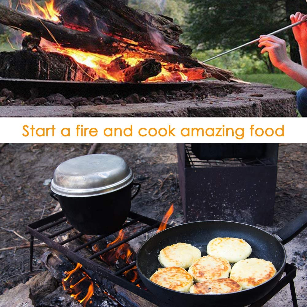 Findtop 6 Pack Pocket Fire Bellowing Tool, Weatherproof Collapsible Fire Bellowing Tool for Starting Fire- an Essential Camping Gear